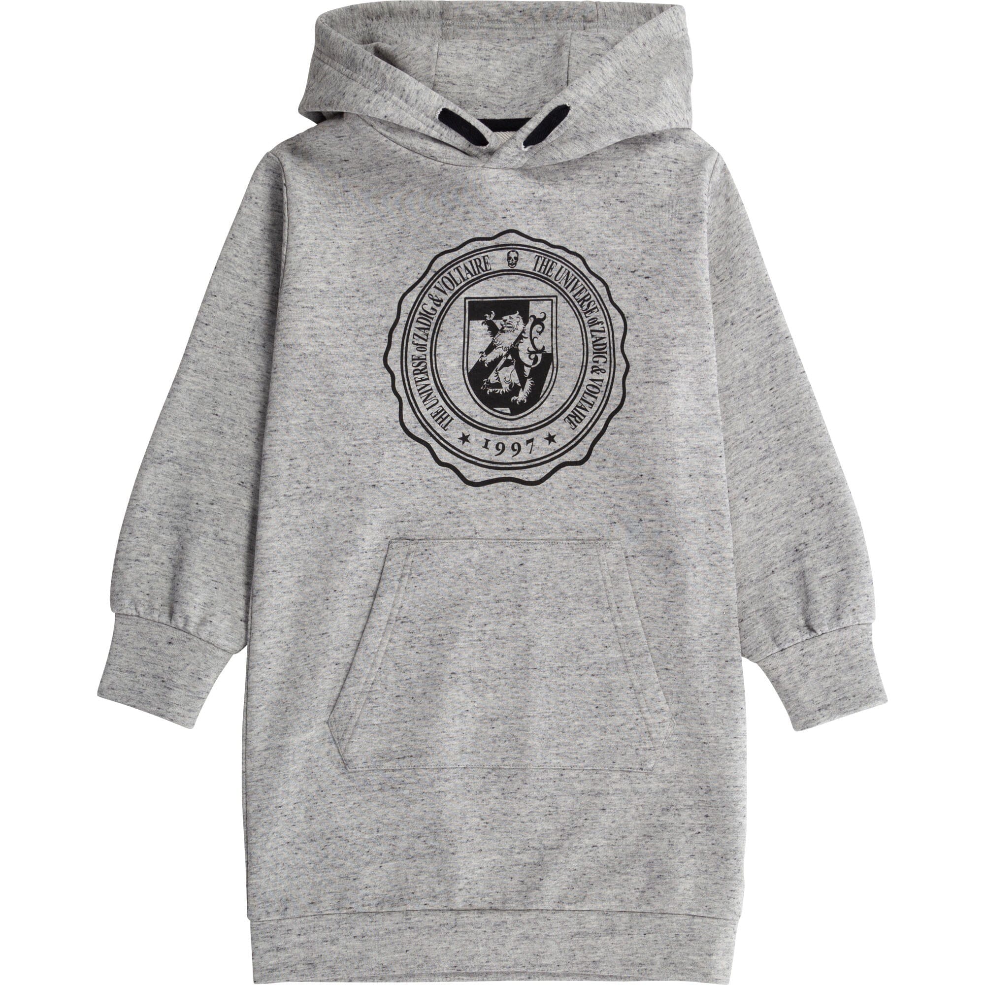 Zadig & Voltaire Hoodie Sweatshirt Kleid Löwe greymelange Kleid Zadig & Voltaire