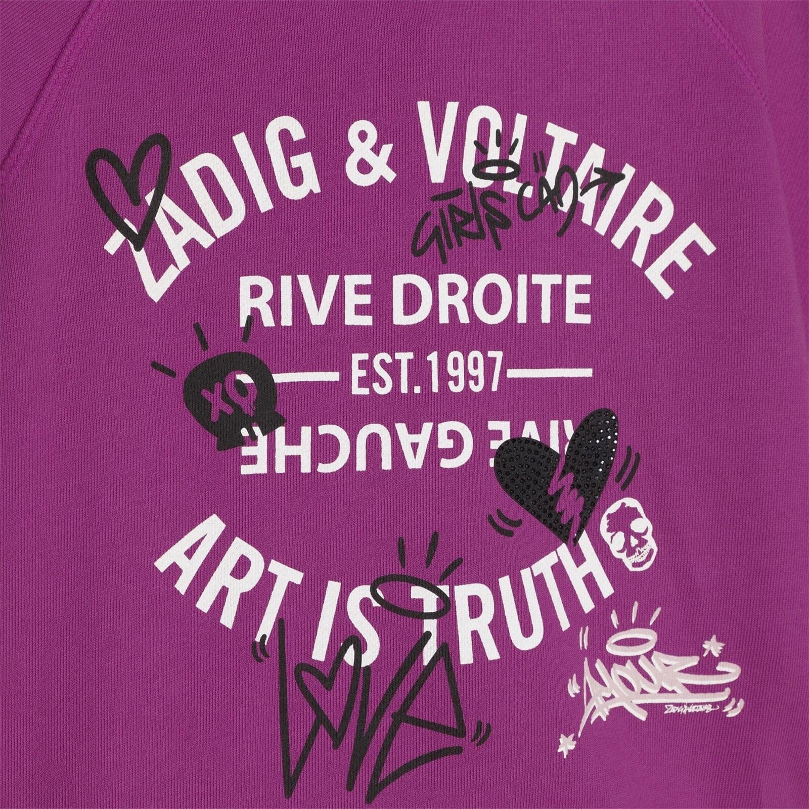 Zadig & Voltaire Hoodie Sweatshirt pink mit Logoprint Hoodie Zadig & Voltaire