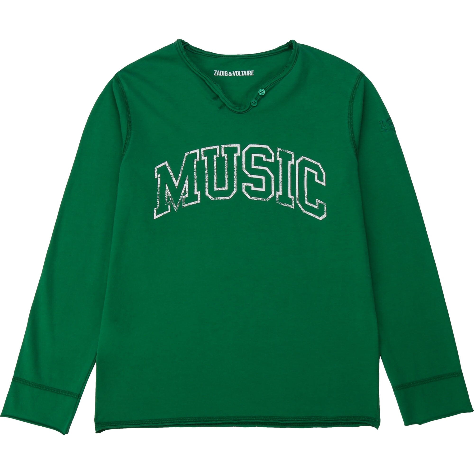 Zadig & Voltaire Longsleeve Music grün Langarmshirt Zadig & Voltaire