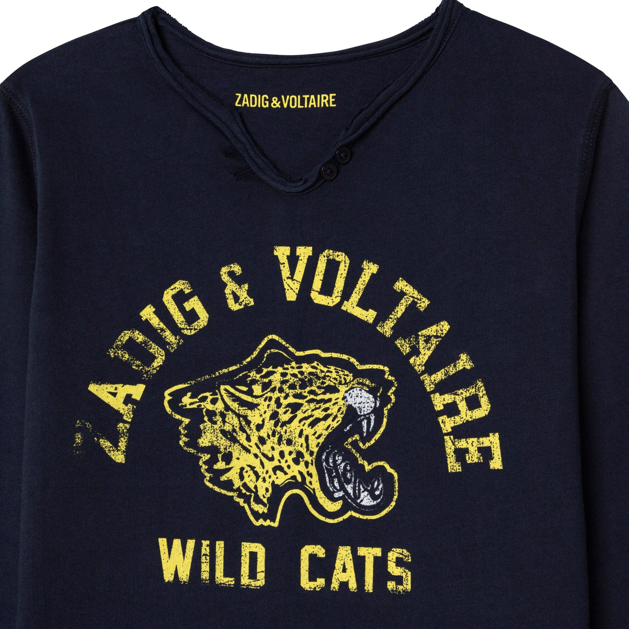 Zadig & Voltaire Longsleeve nachtblau wild cats Langarmshirt Zadig & Voltaire