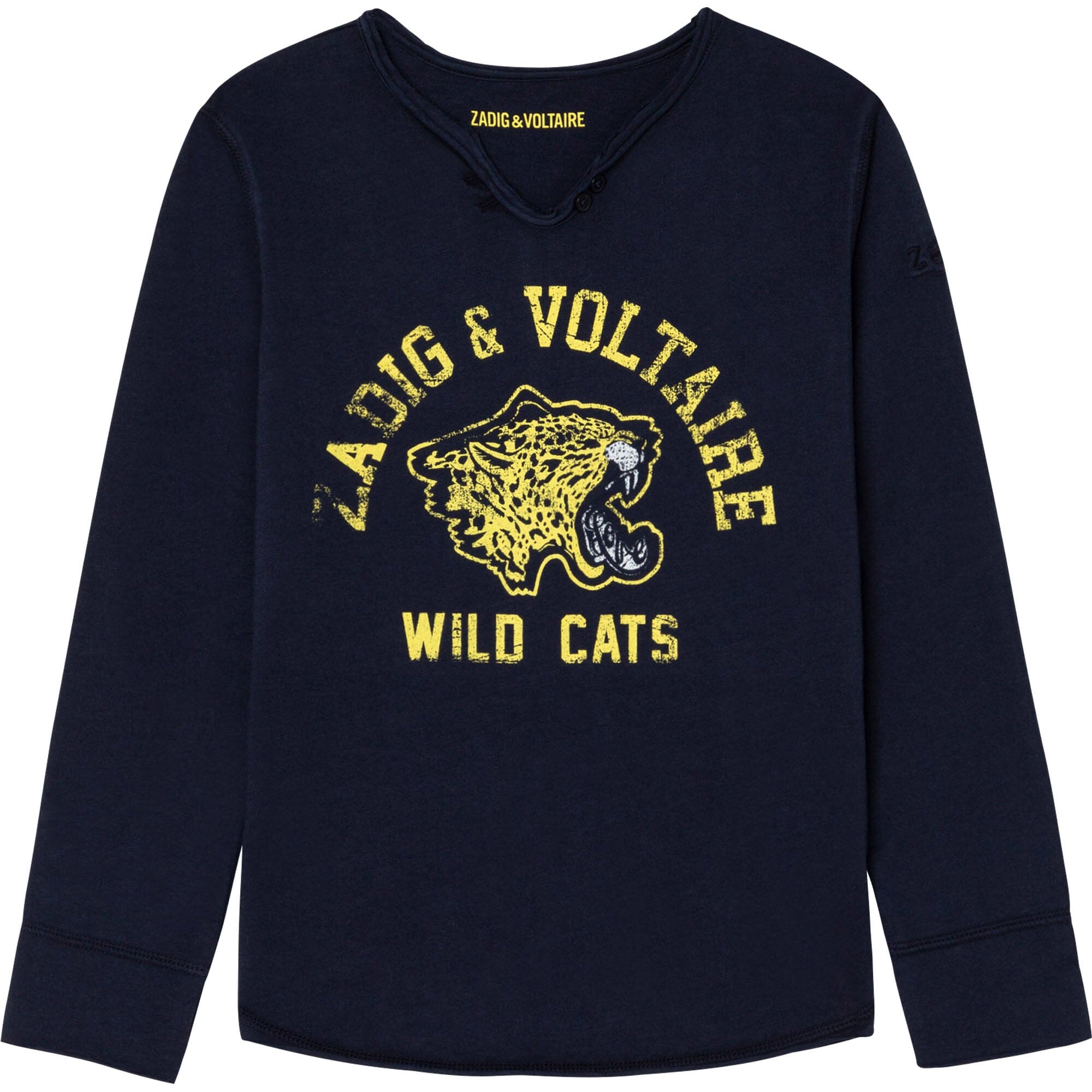 Zadig & Voltaire Longsleeve nachtblau wild cats Langarmshirt Zadig & Voltaire