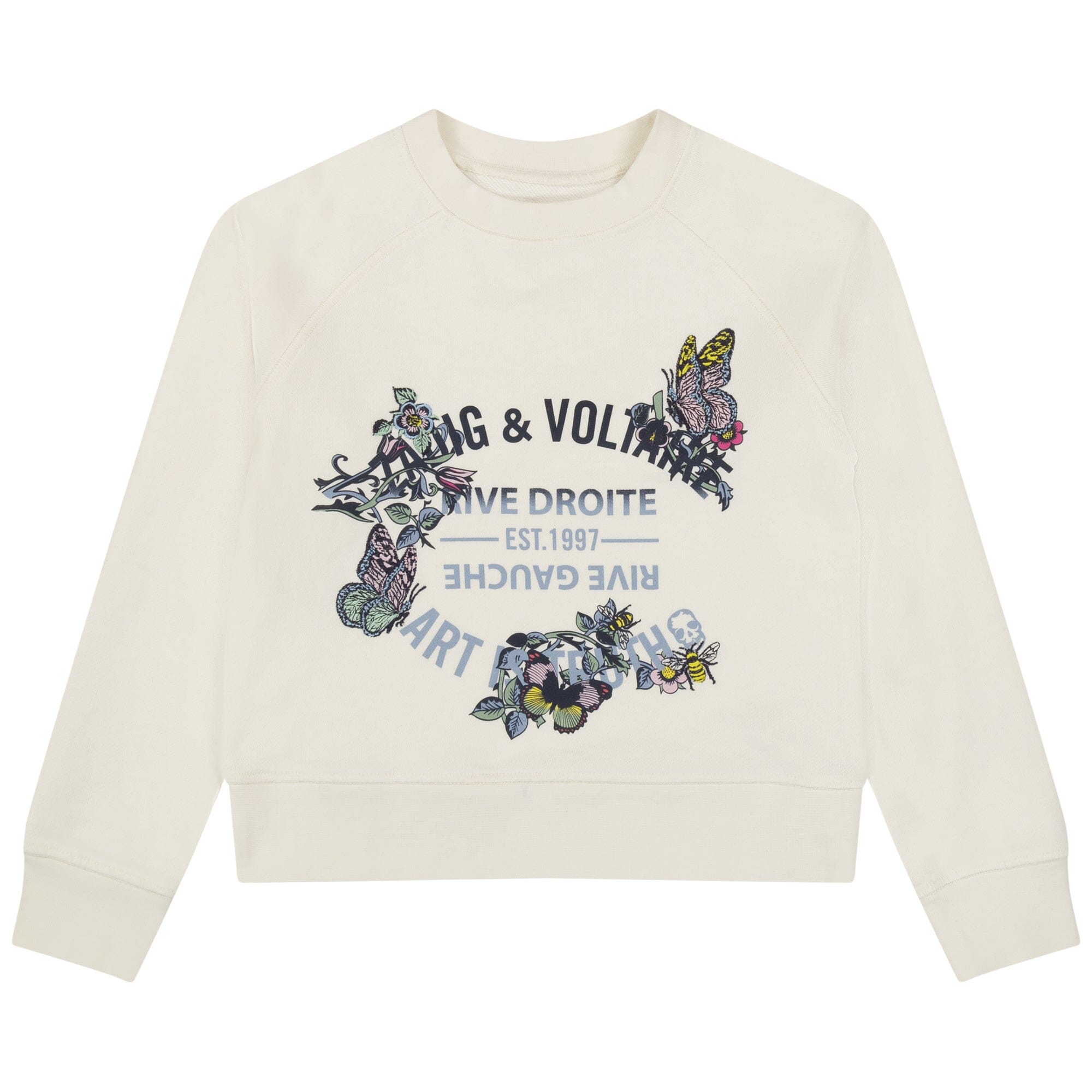 Zadig & Voltaire Sweatshirt beige mit Blumen Sweatshirt Zadig & Voltaire