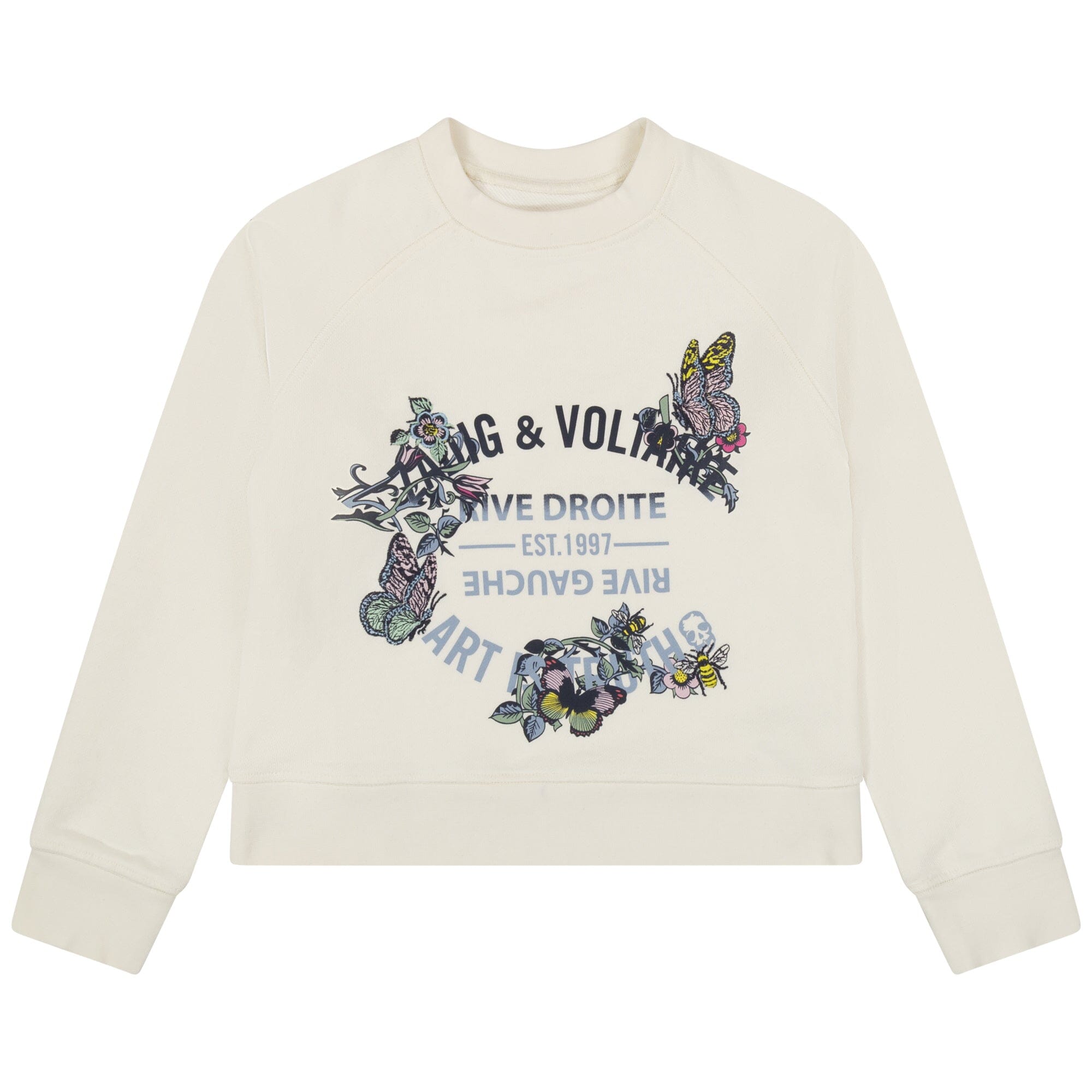 Zadig & Voltaire Sweatshirt beige mit Blumen Sweatshirt Zadig & Voltaire