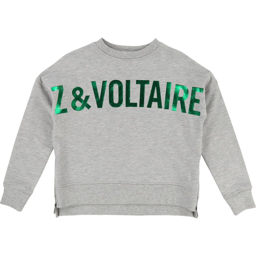 Zadig & Voltaire Sweatshirt grau grün metallic Sweatshirt Zadig & Voltaire