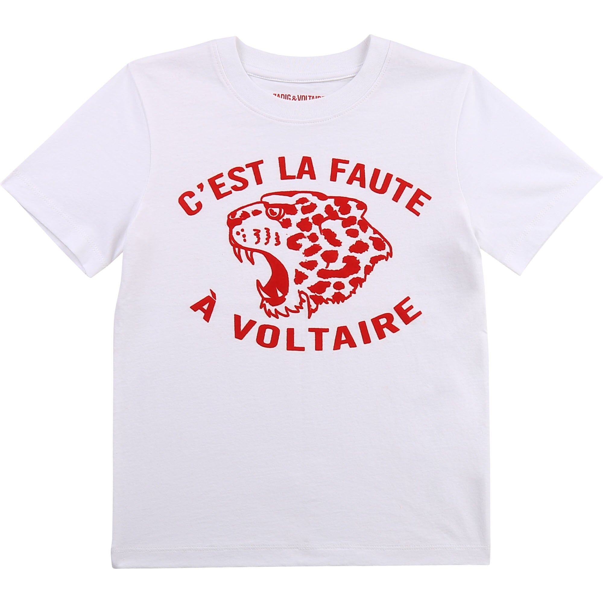 Zadig & Voltaire T-Shirt mit Flockprint Leopard weiß T-Shirt Zadig & Voltaire
