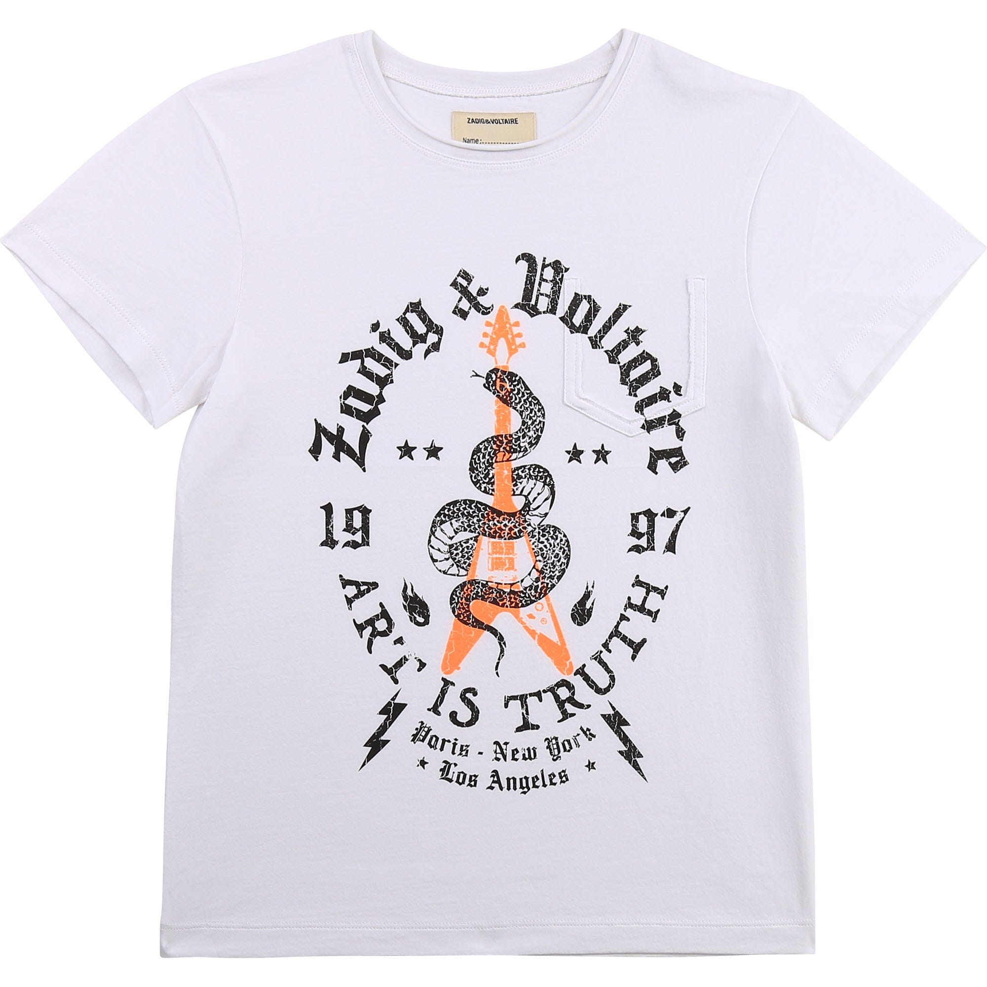 Zadig & Voltaire T-Shirt Schlange und Logo weiß T-Shirt Zadig & Voltaire