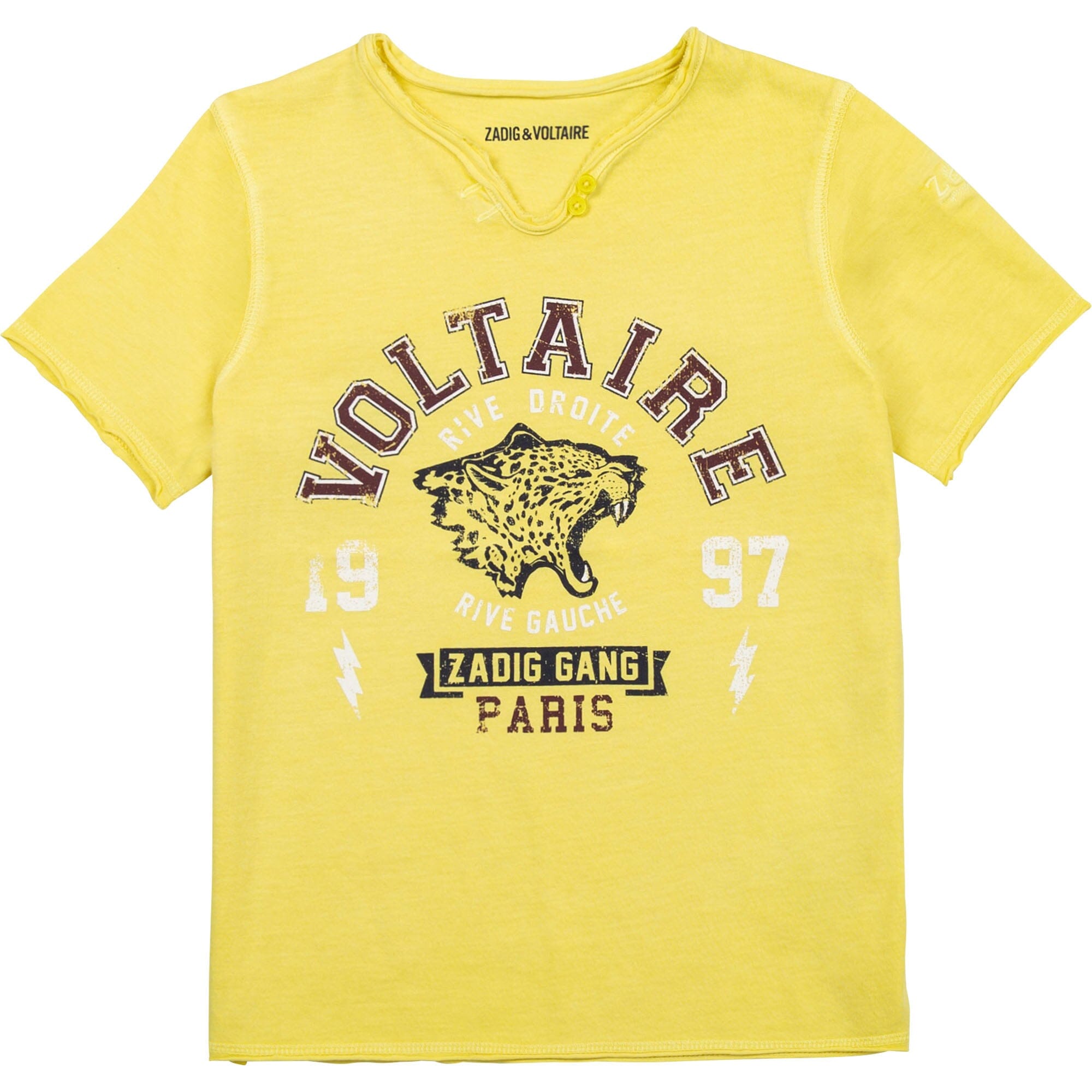 Zadig & Voltaire T-Shirt mit Leopardenprint in gelb T-Shirt Zadig & Voltaire