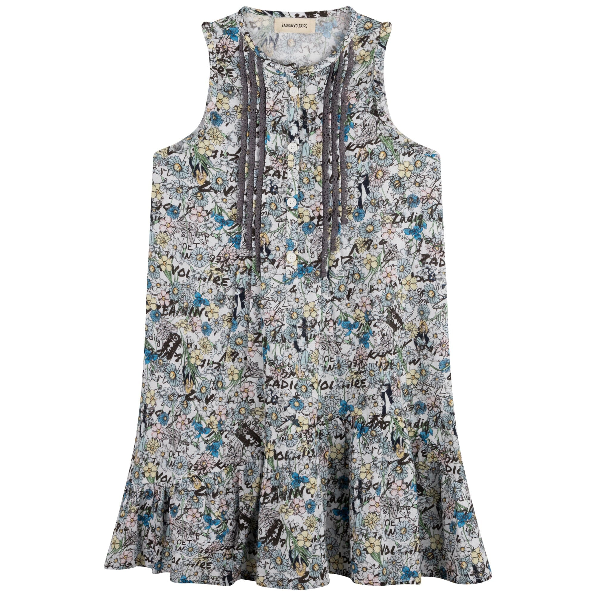 Zadig & Voltaire Baumwoll-Crêpe-Kleid mit Blumenmuster Kleid Zadig & Voltaire