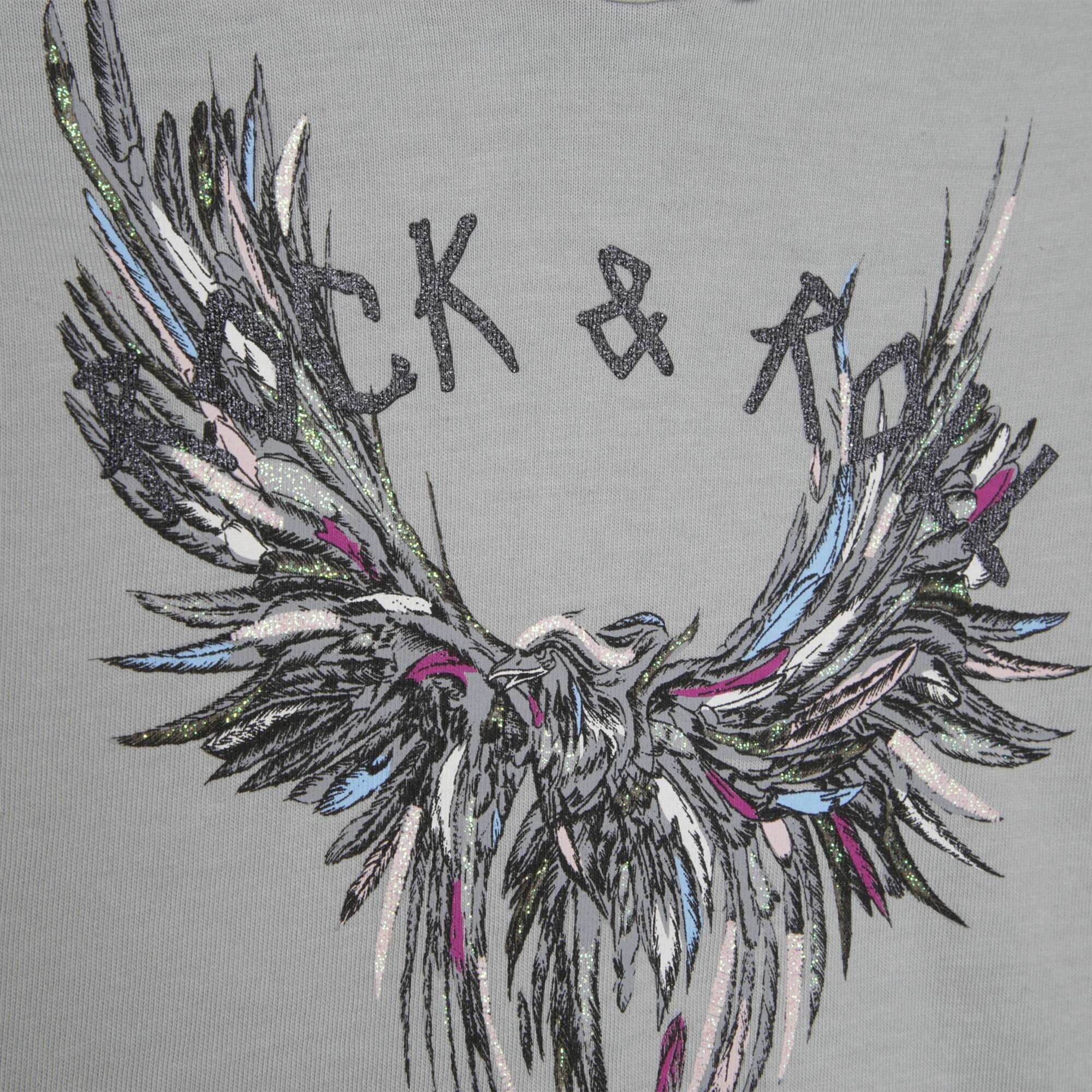 Zadig & Voltaire T-Shirt mit Print Langarmshirt Adler grau Langarmshirt Zadig & Voltaire