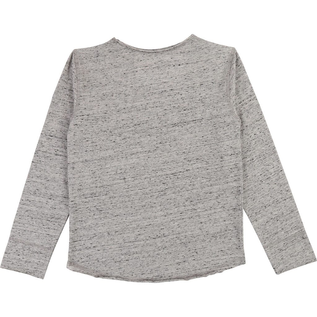 Zadig & Voltaire Longsleeve greymelange mit Markenstempel Langarmshirt Zadig & Voltaire