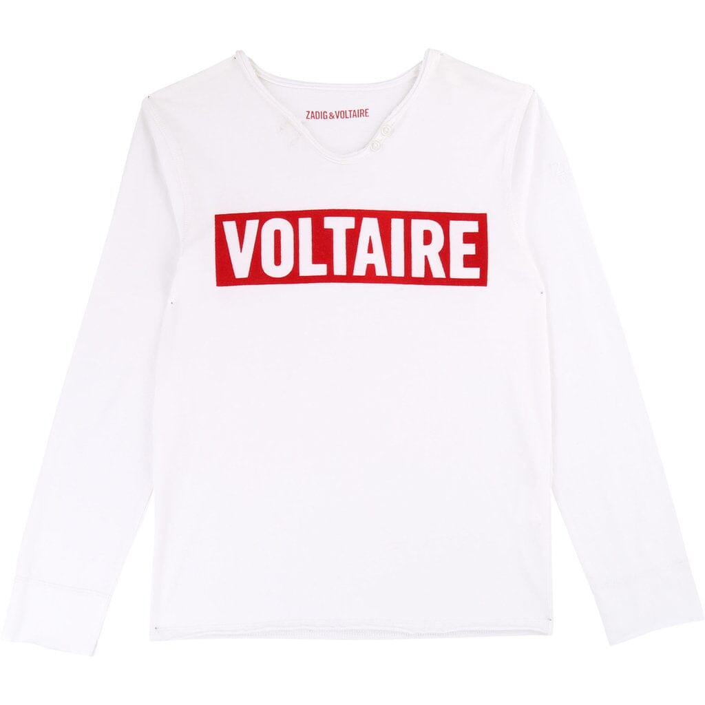 Zadig & Voltaire Longsleeve weiß mit Print Langarmshirt Zadig & Voltaire