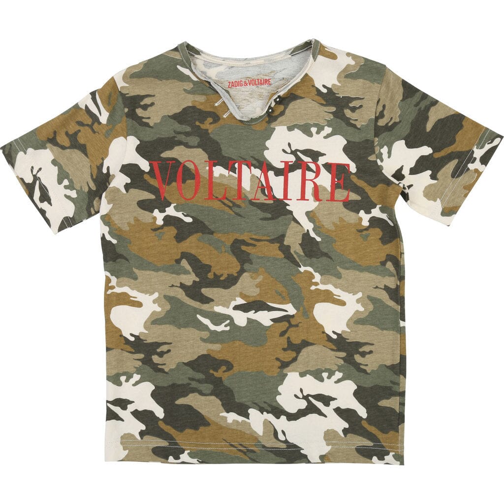 Zadig & Voltaire T-Shirt Camouflage Boys T-Shirt Zadig & Voltaire