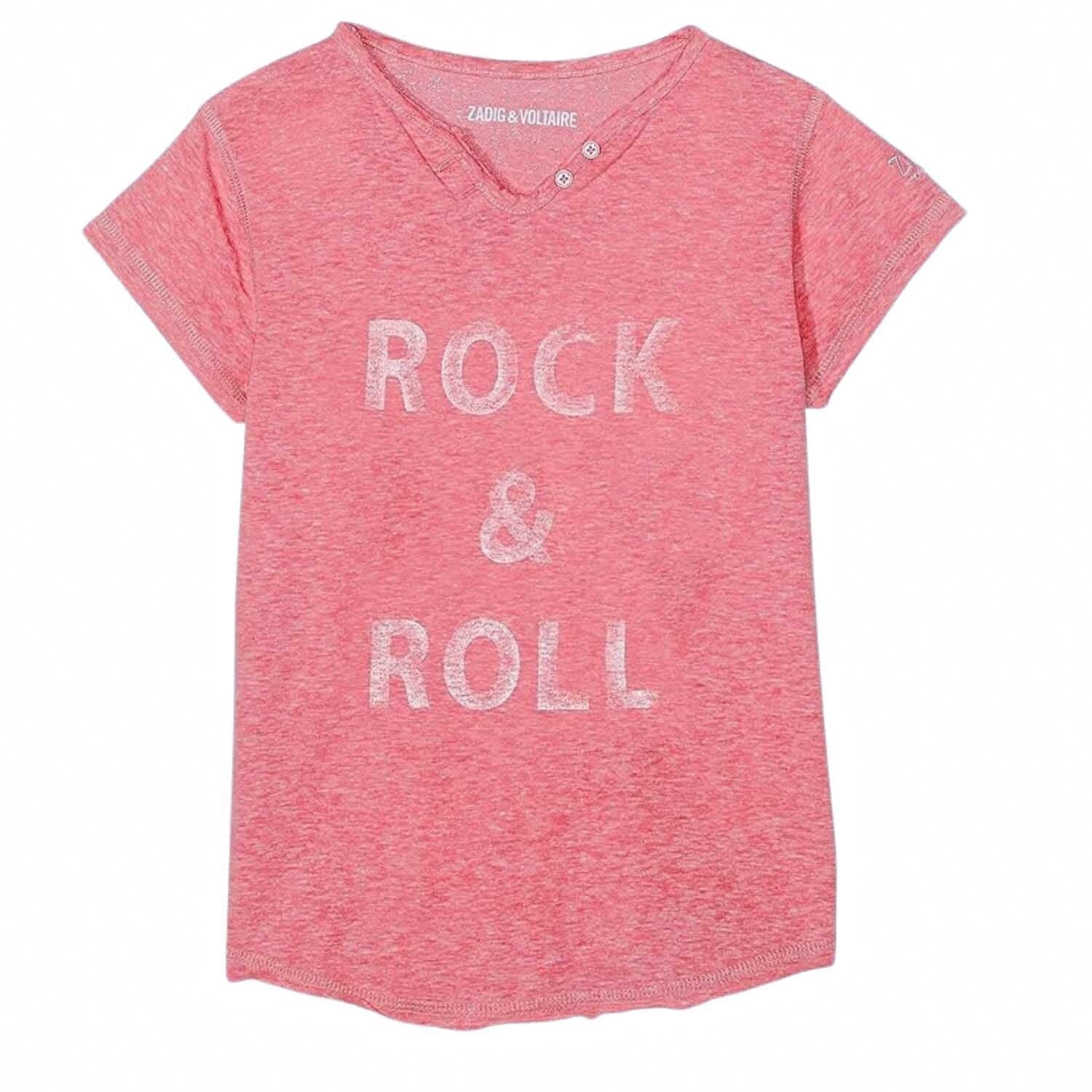 Chic & Rock'n'Roll: Das Rosa Zadig & Voltaire T-Shirt für kleine Fashionistas! T-Shirt Zadig & Voltaire
