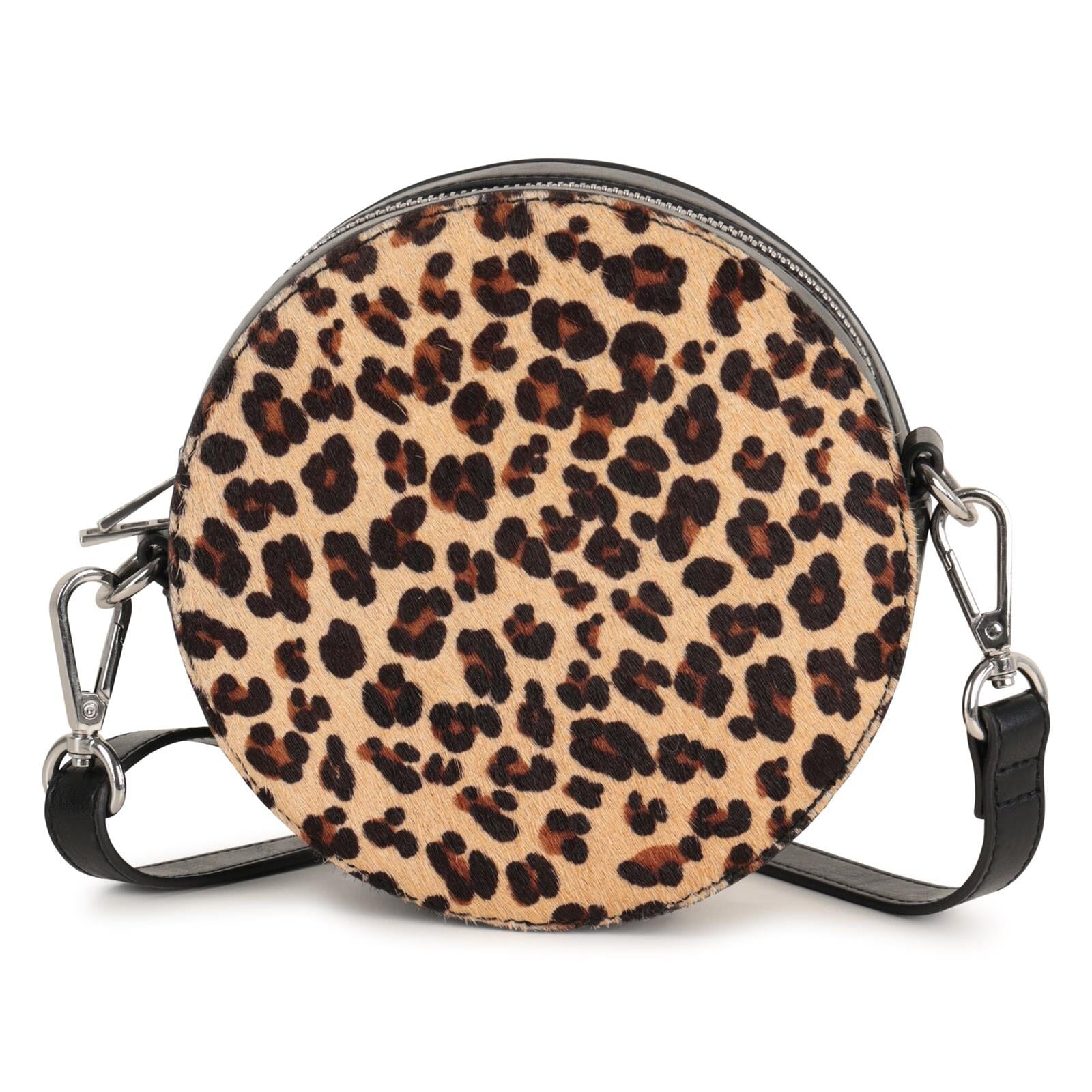 Zadig&Voltaire runde Handtasche aus Rindsleder – Leopard/Schwarz Tasche Zadig & Voltaire