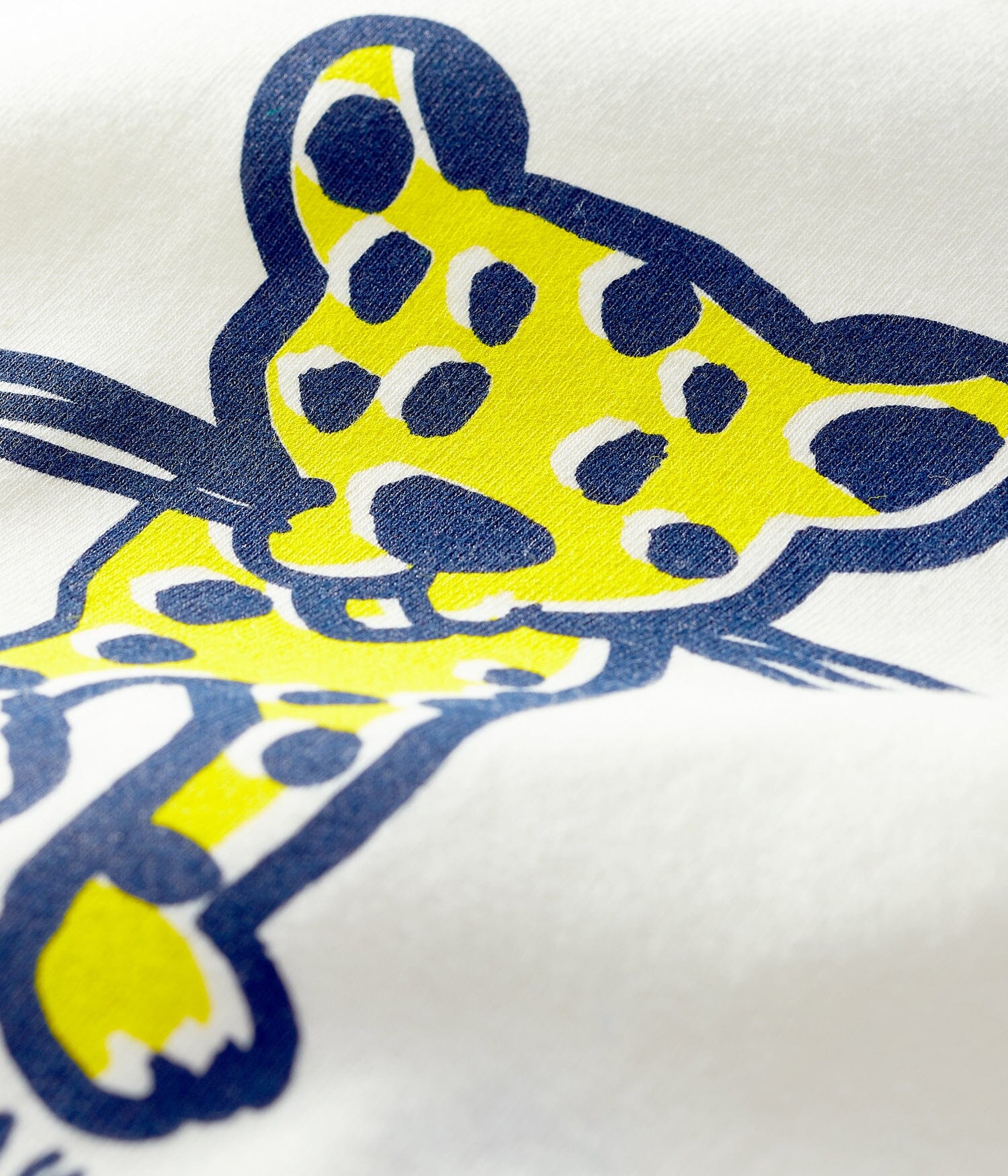 Betit Bateau T-Shirt creme mit großem Leoparden Print T-Shirt Petit Bateau