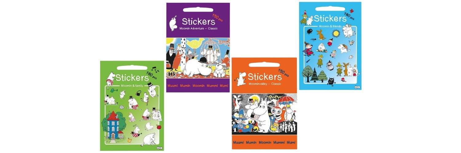 4 Moomin Sticker Sets im Bundle bundle BARBO TOYS 