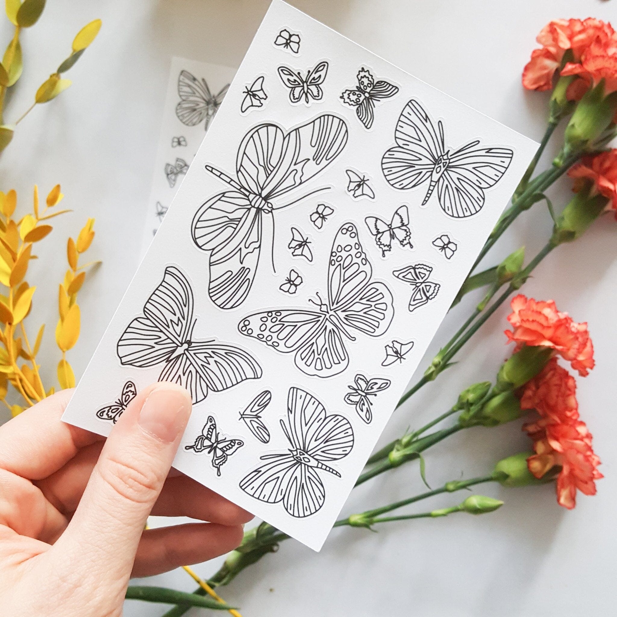 Anna Grunduls Design Butterfly Coloring Stickers Sticker / Aufkleber Anna Grunduls Design 