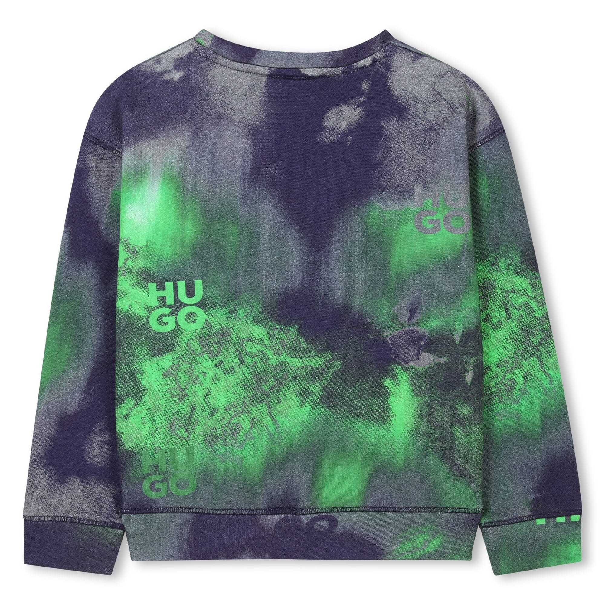 HUGO Kids Sweatshirt – Statement-Look in Marine & Grün Sweatshirt HUGO 