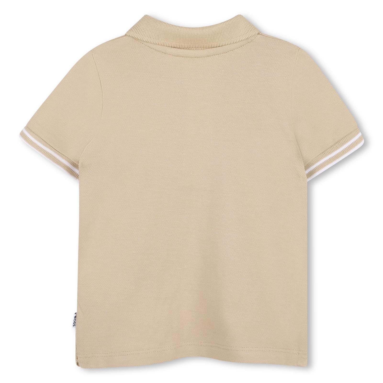 BOSS Baby Poloshirt  + Bermuda Set beige/weiß 96% Baumwolle, 4% Elasthan