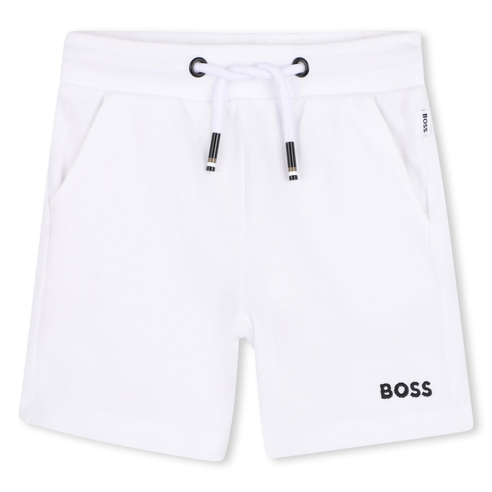 BOSS Baby Poloshirt  + Bermuda Set beige/weiß 96% Baumwolle, 4% Elasthan