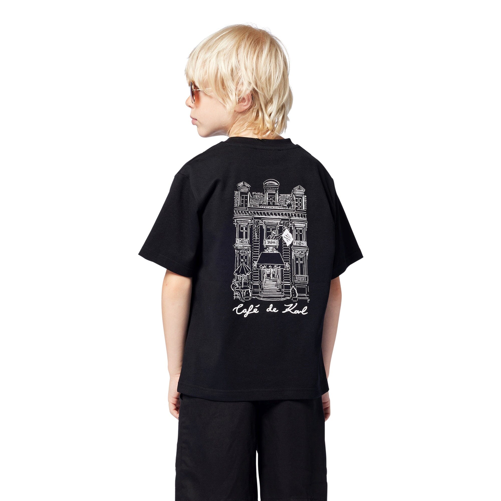 KARL LAGERFELD KIDS T-Shirt „Café de Karl“ – Mini Me Shirt in Schwarz für stylische Jungs T-Shirt Karl Lagerfeld 