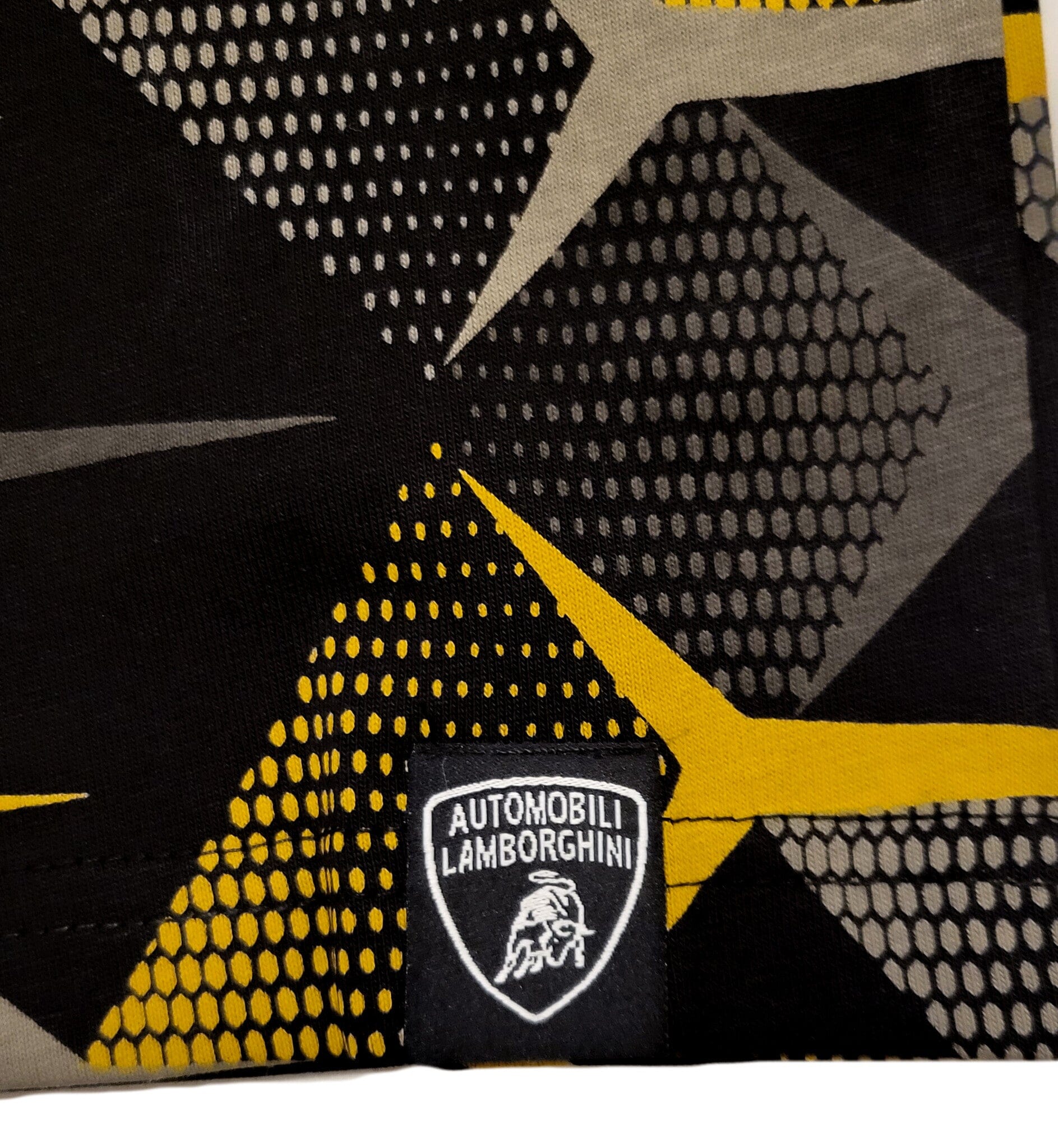 Automobili Lamborghini T-Shirt Logoprint schwarz faded all-over Y pattern T-Shirt AUTOMOBILI LAMBORGHINI KIDSWEAR 