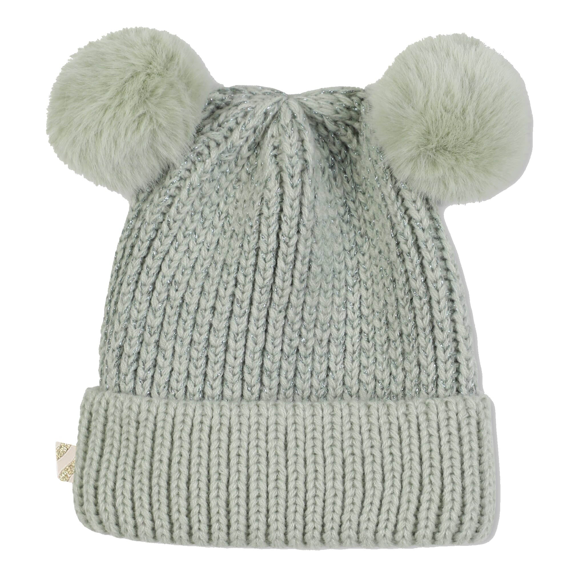 Billieblush Doppel Bommelmütze Grau Mütze Billieblush 
