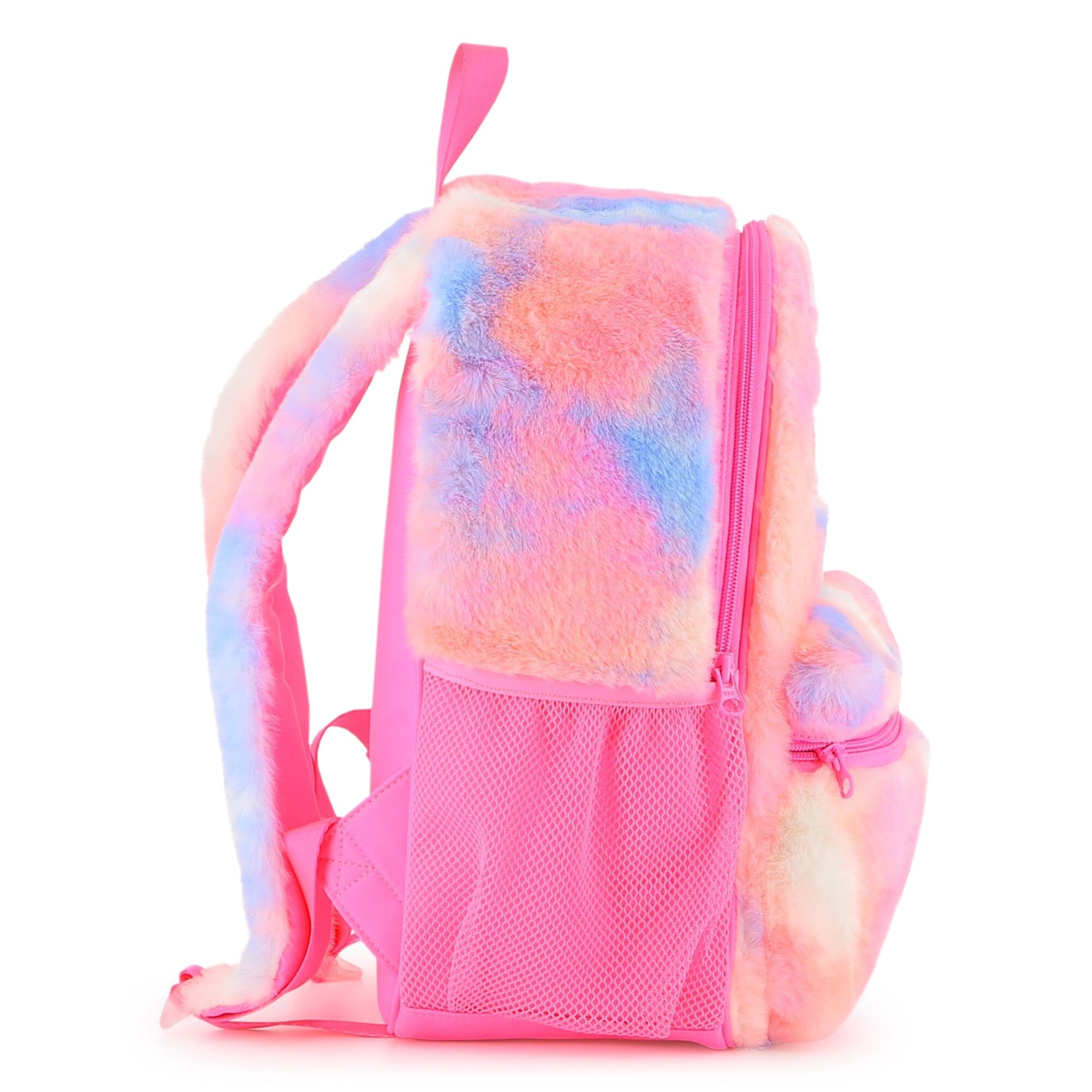 BILLIEBLUSH Flauschiger Rucksack Schultasche mit Herz, Stern & Regenbogen, bunt Rucksäcke Billieblush 