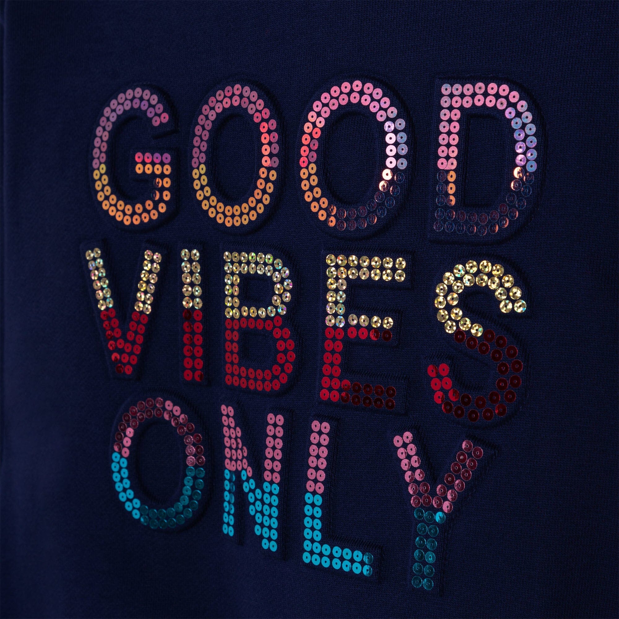 Billieblush Hoody Sweatshirt mit Pailletten Good Vibes Only Sweatshirt Billieblush 