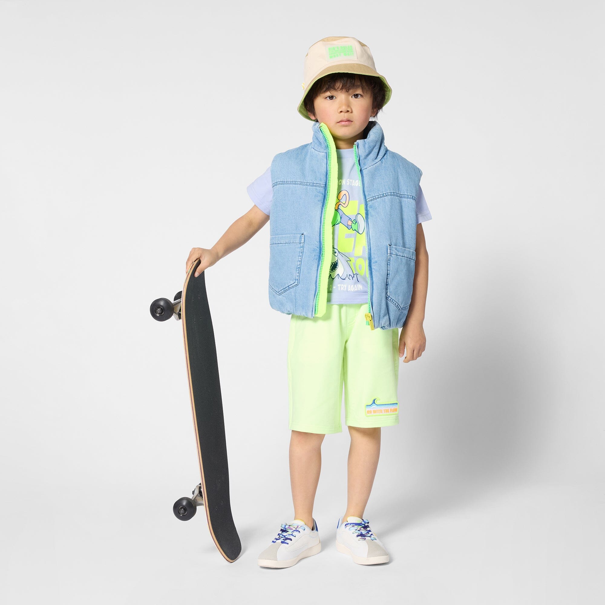 Billieblush Jungen Bermuda „Go with the Flow“ zitronengrün Shorts Billieblush 