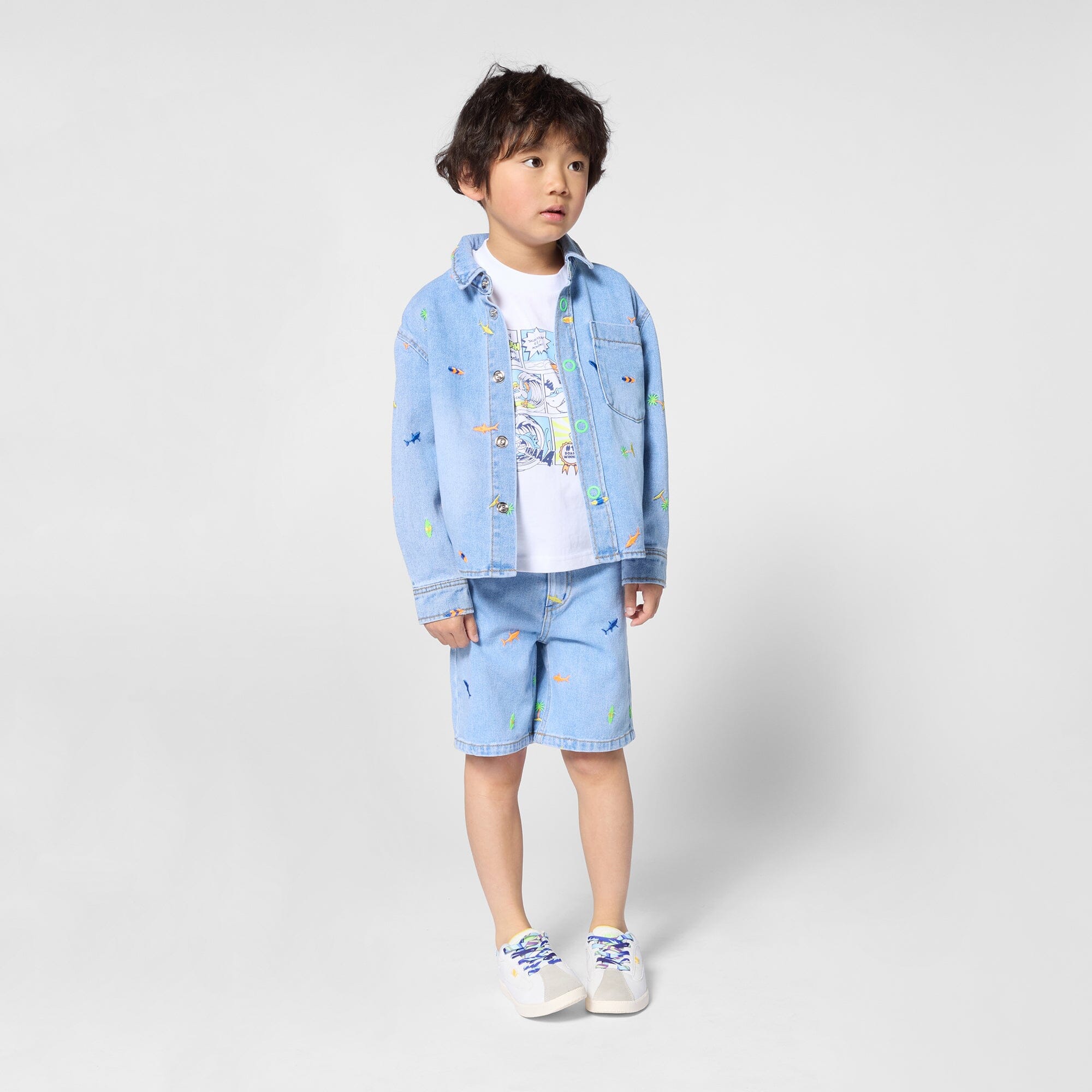 BILLIEBLUSH Jungen Denim-Bermudashorts – Double Stone Bleach Shorts Billieblush 