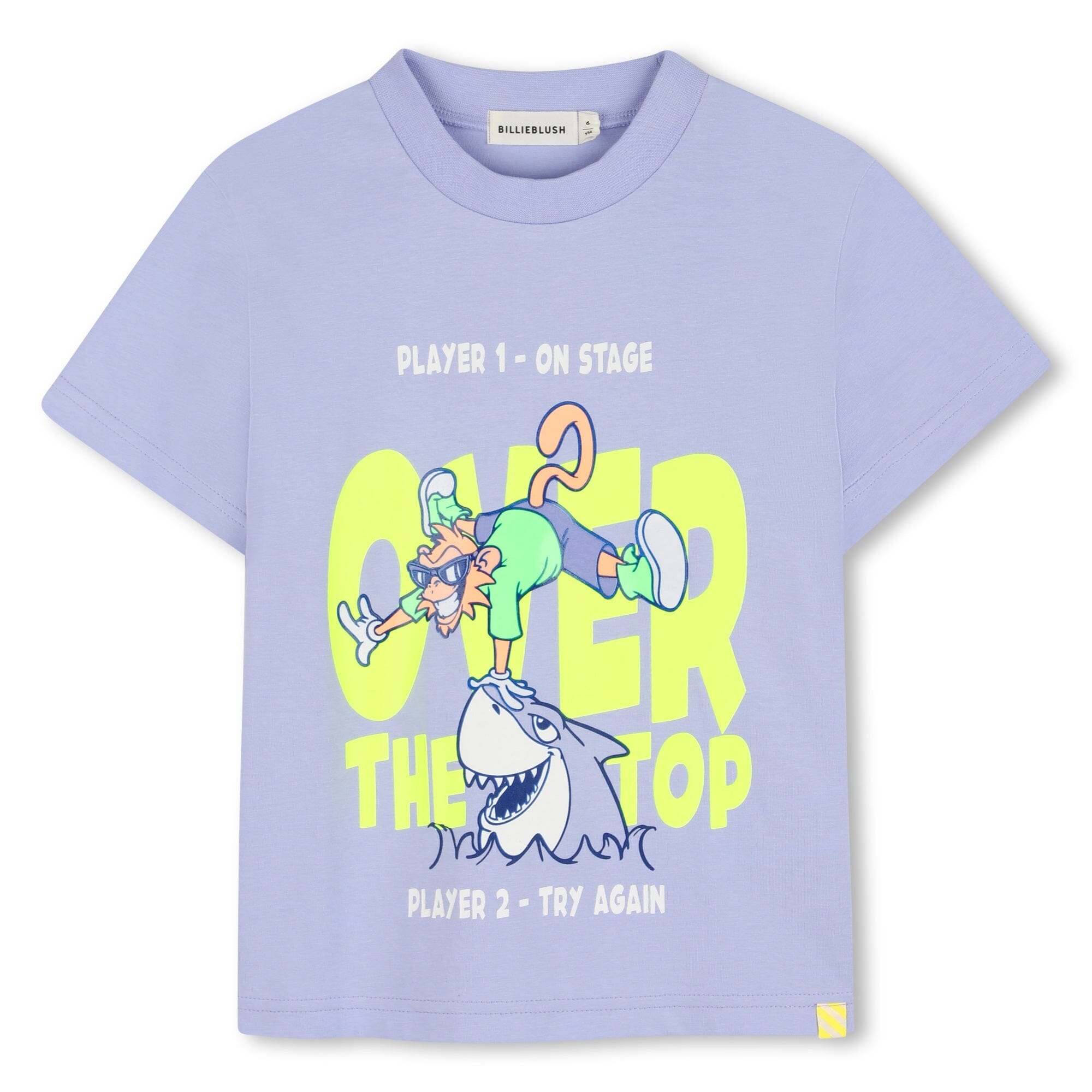 BILLIEBLUSH Jungen Kurzarm-T-Shirt – Engel Blau („Over the Top“ Print) T-Shirt Billieblush 4 Jahre ( 98-104 ) 