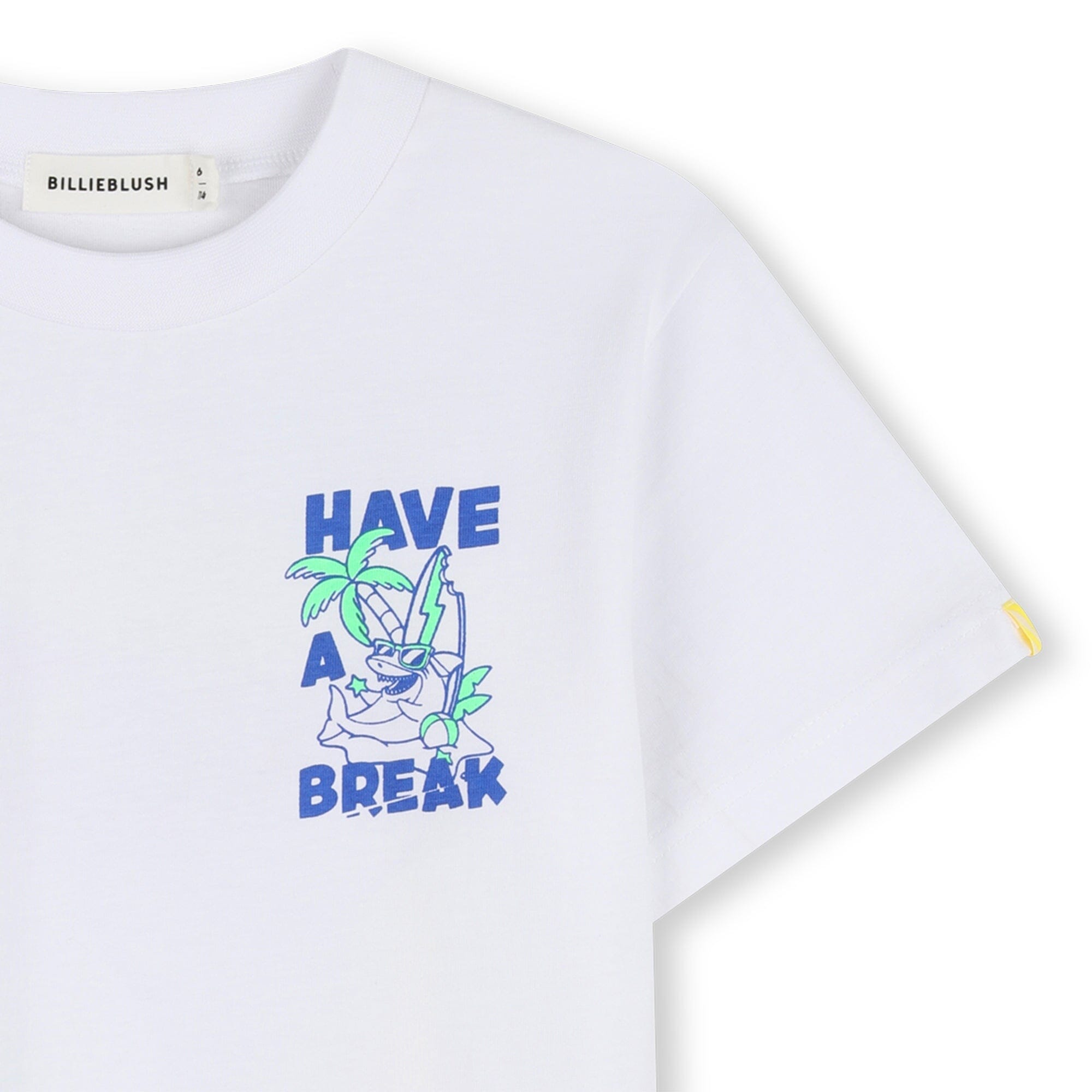 BILLIEBLUSH Jungen Kurzarm-T-Shirt – Weiß „Have A Break“ T-Shirt Billieblush 