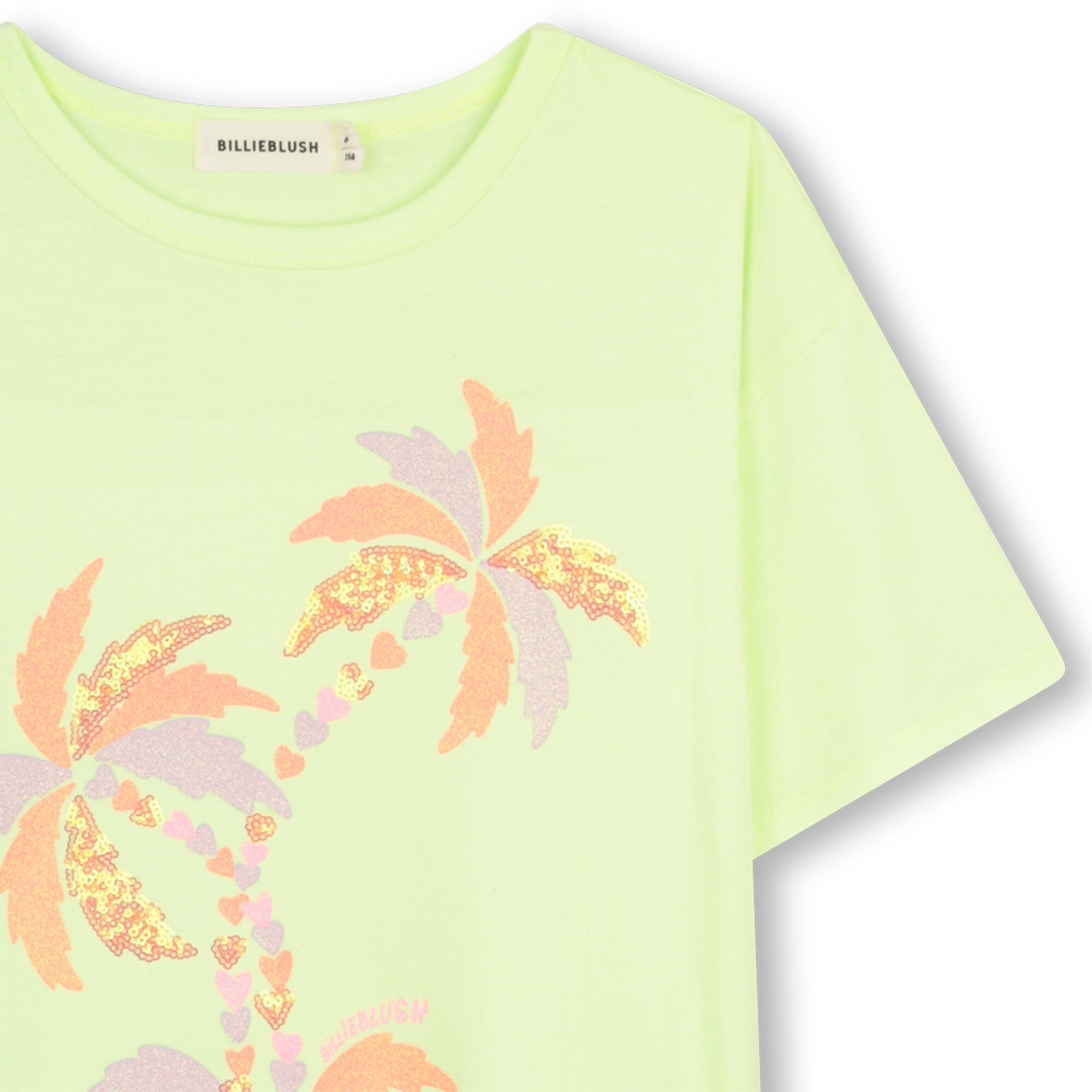 BILLIEBLUSH Kleid „Grüne Zitrone“ mit Palmen-Motiv & Rüschensaum Kleid Billieblush 