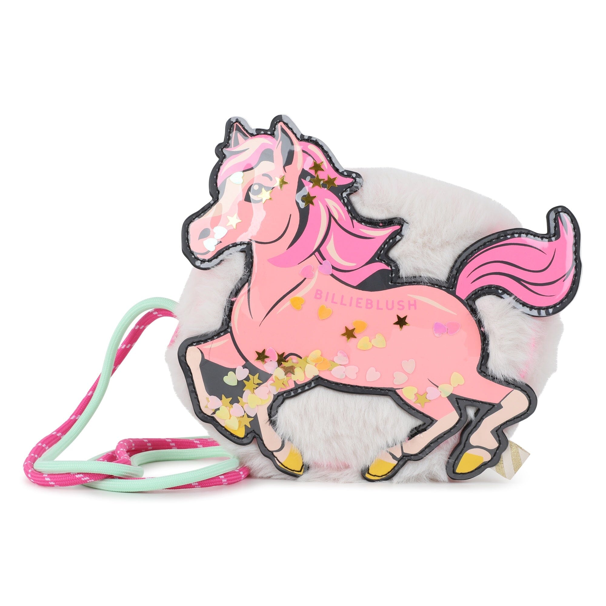 BILLIEBLUSH kleine Handtasche Pferde-Motiv mit Glitzer Handtasche Billieblush 