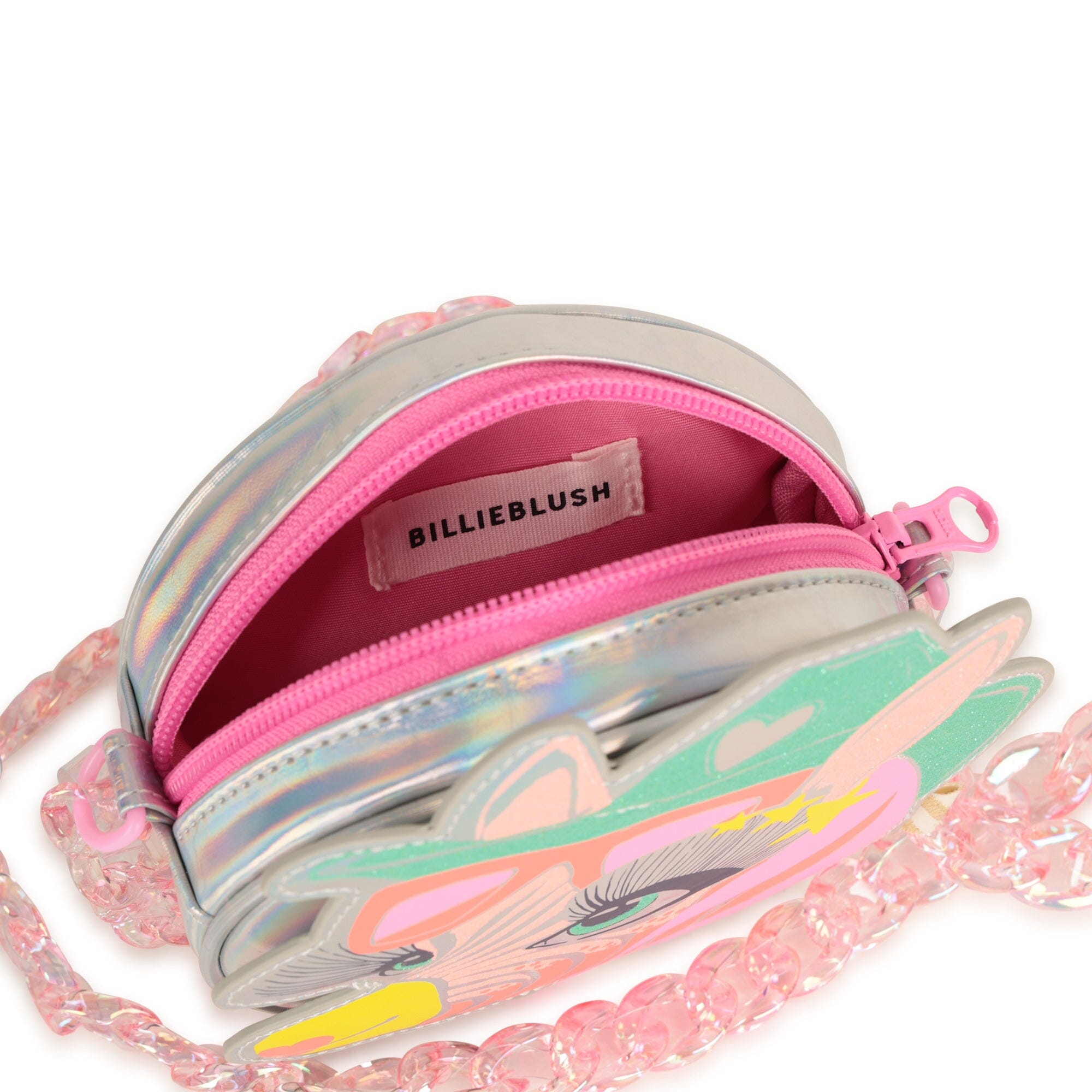 BILLIEBLUSH kleine Handtasche Zebra-Motiv mit Glitzer & Neon Handtasche Billieblush 