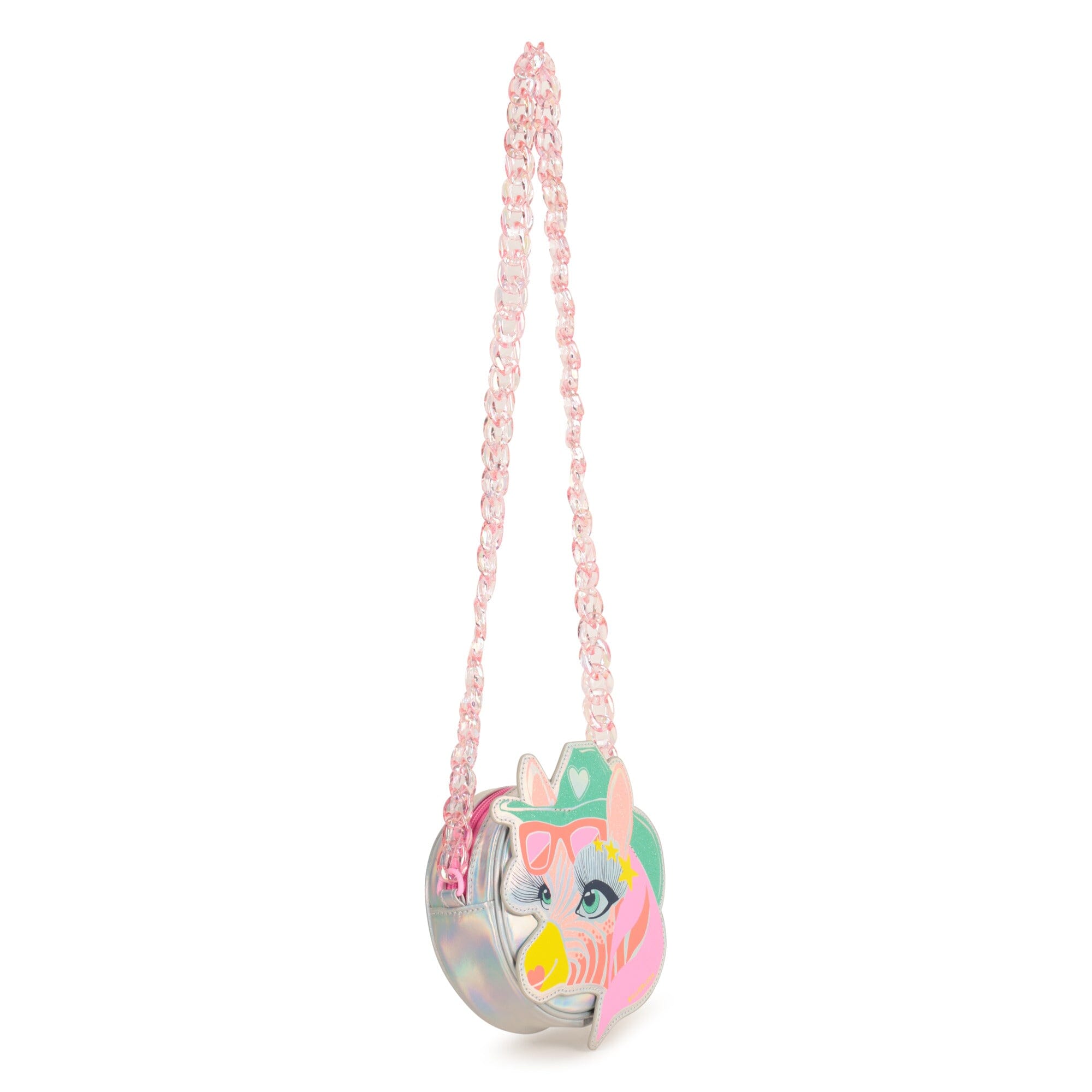 BILLIEBLUSH kleine Handtasche Zebra-Motiv mit Glitzer & Neon Handtasche Billieblush 