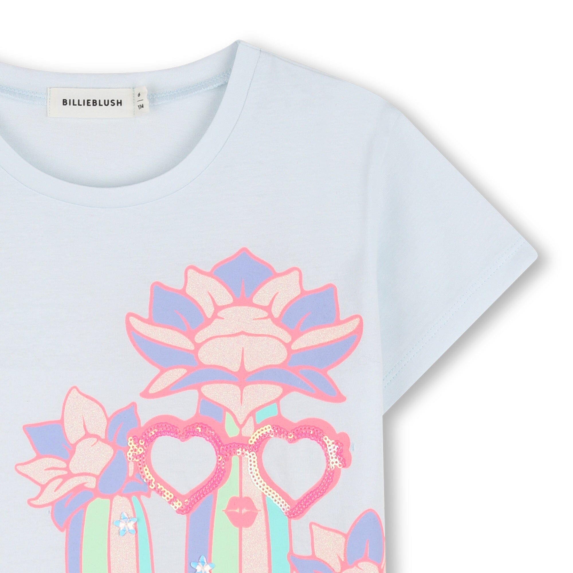 Billieblush Kurzarm T-Shirt mit Pailletten – Eis Schmelzt T-Shirt Billieblush 