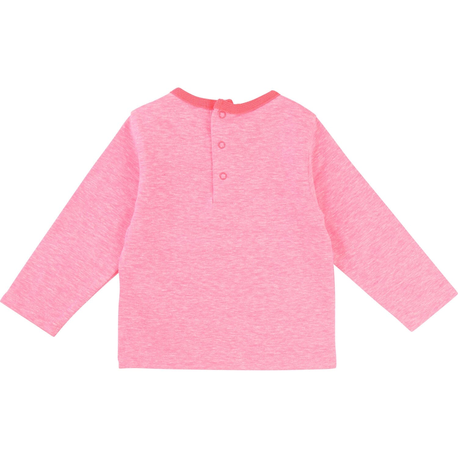 Billieblush Langarmshirt pink melange Glitzerherz mit Krone für kleine Prinzessinnen Langarmshirt Billieblush 