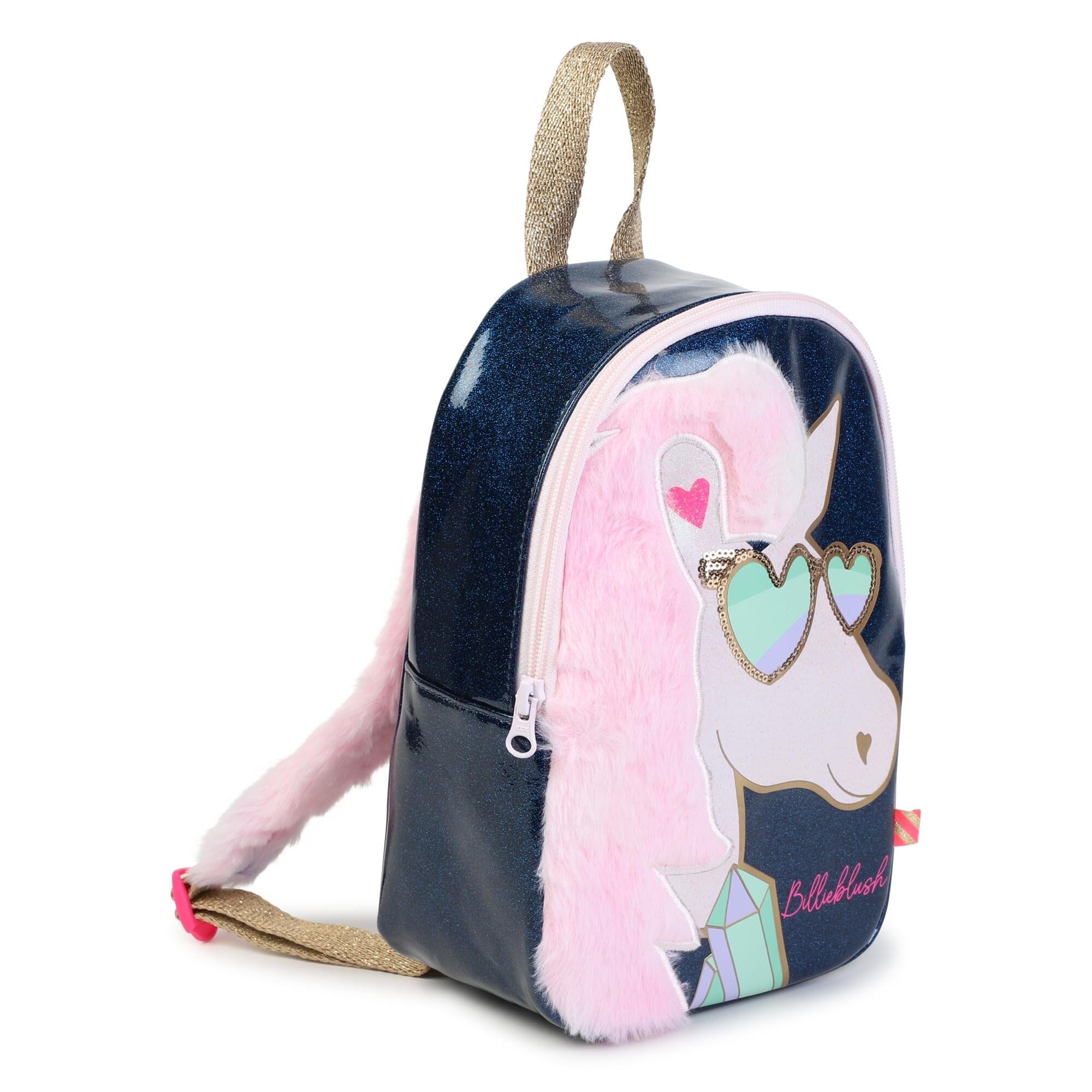 Billieblush Rucksack mit paillettenbesetztem Pegasus-Motiv und buntem, flauschigem Fleece Rucksäcke Billieblush 