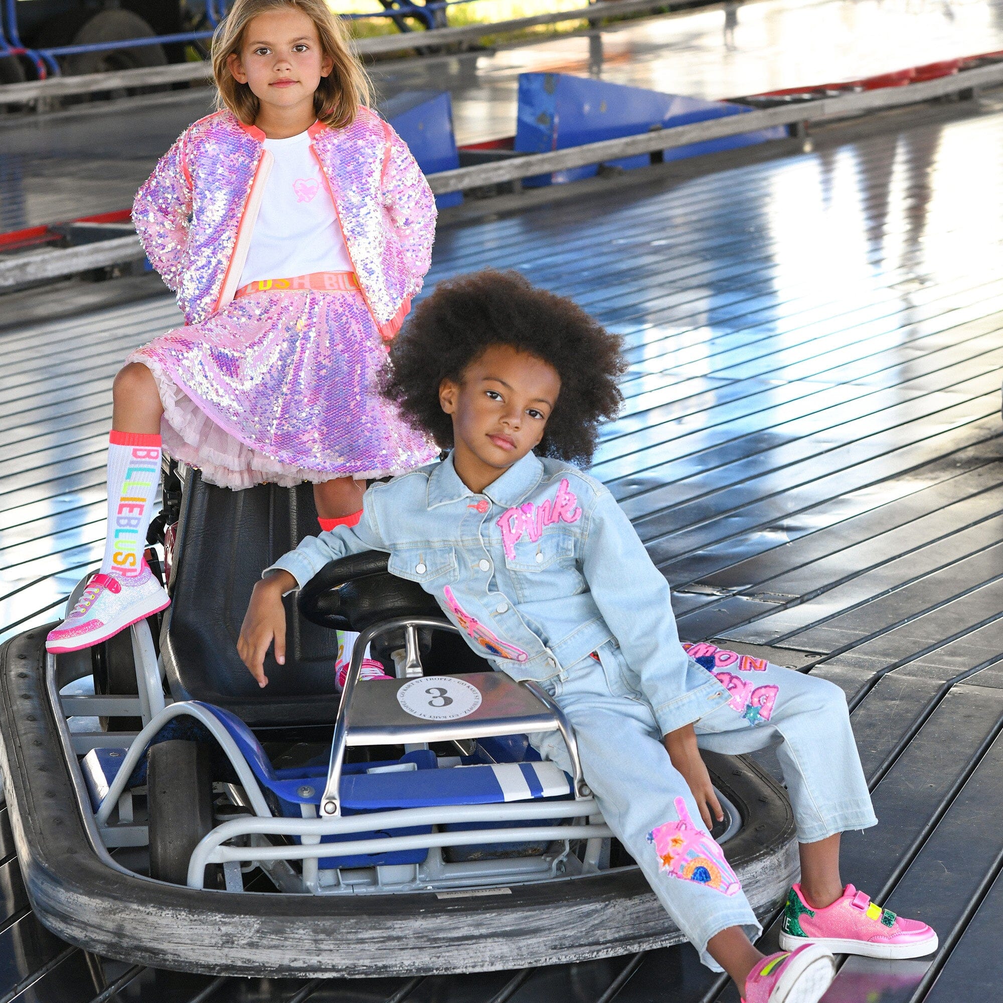 Billieblush Glitzer Rock in rosa mit Glitzerbund Röcke Billieblush 