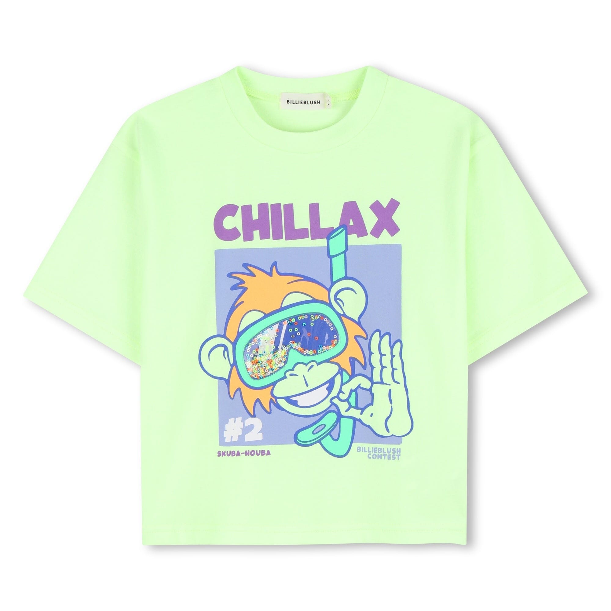 BILLIEBLUSH T-Shirt „Chillax“ – Farbe: Grüne Zitrone T-Shirt Billieblush 4 Jahre ( 98-104 ) 