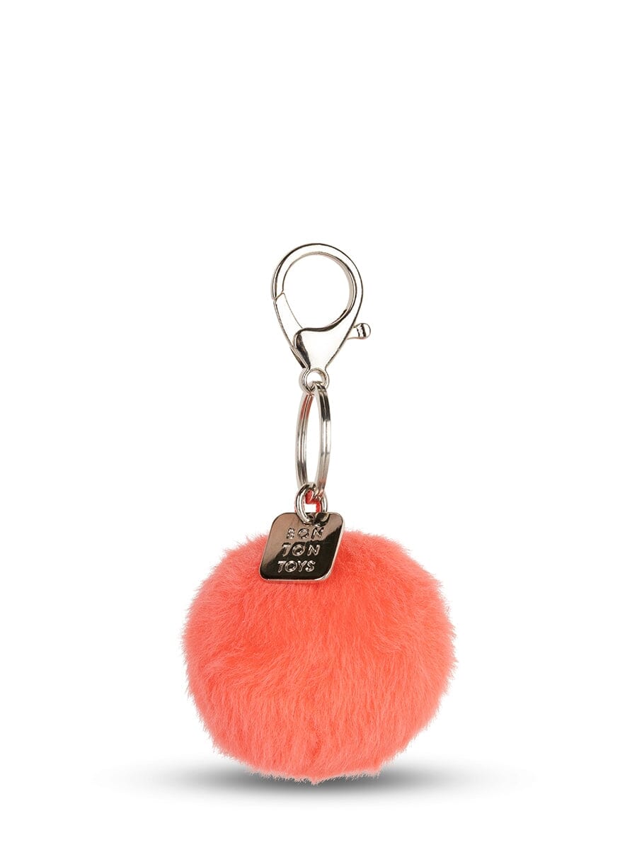 Bon Ton Toys Smiley® Schlüsselanhänger Fuzzy aus recyceltem Plüsch Bright Coral 5,5 cm Schlüsselanhänger BON TON TOYS SMILEY® 