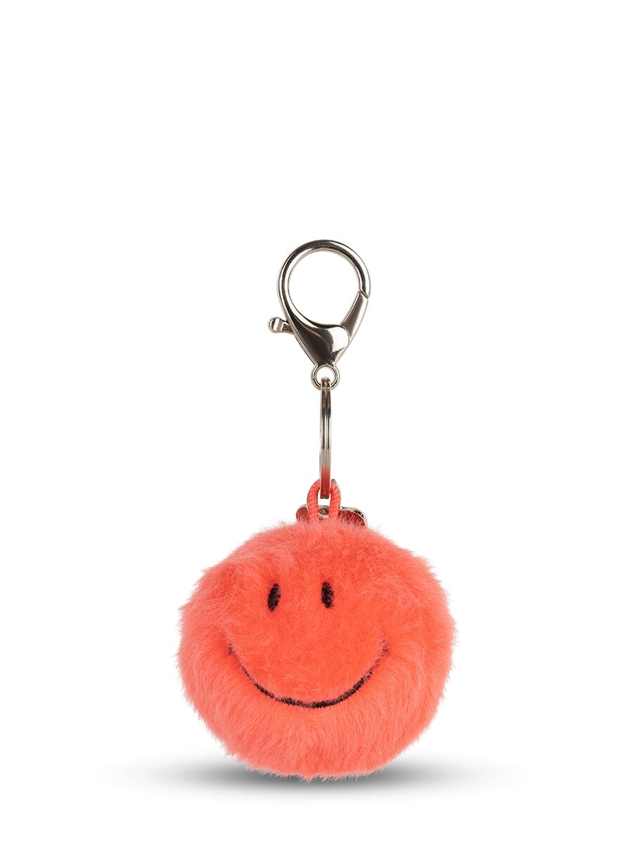 Bon Ton Toys Smiley® Schlüsselanhänger Fuzzy aus recyceltem Plüsch Bright Coral 5,5 cm Schlüsselanhänger BON TON TOYS SMILEY® 