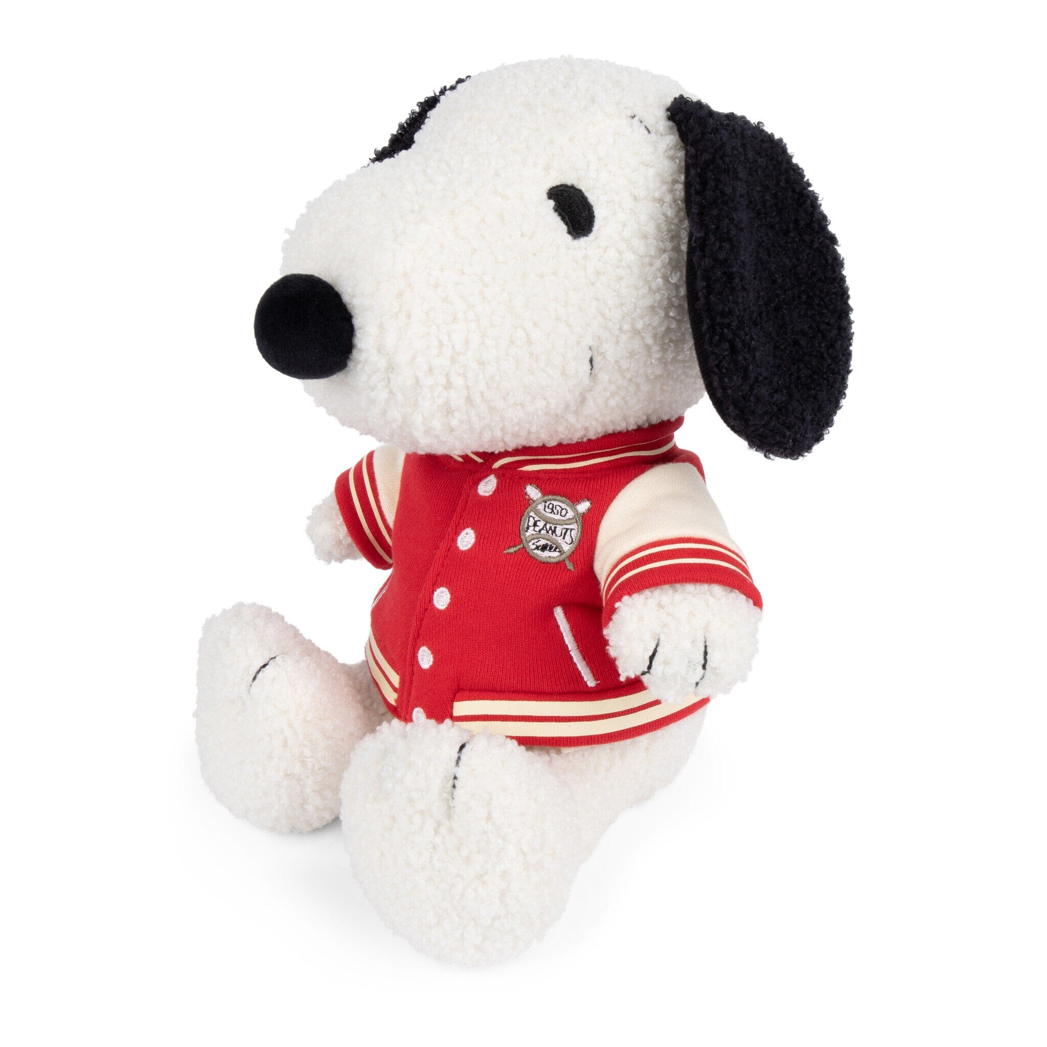 Snoopy mit roter College Jacke 25cm von Peanuts x Bon Ton Toys – Ein Kuschelfreund mit Stil Kuscheltiere Bon Ton Toys 