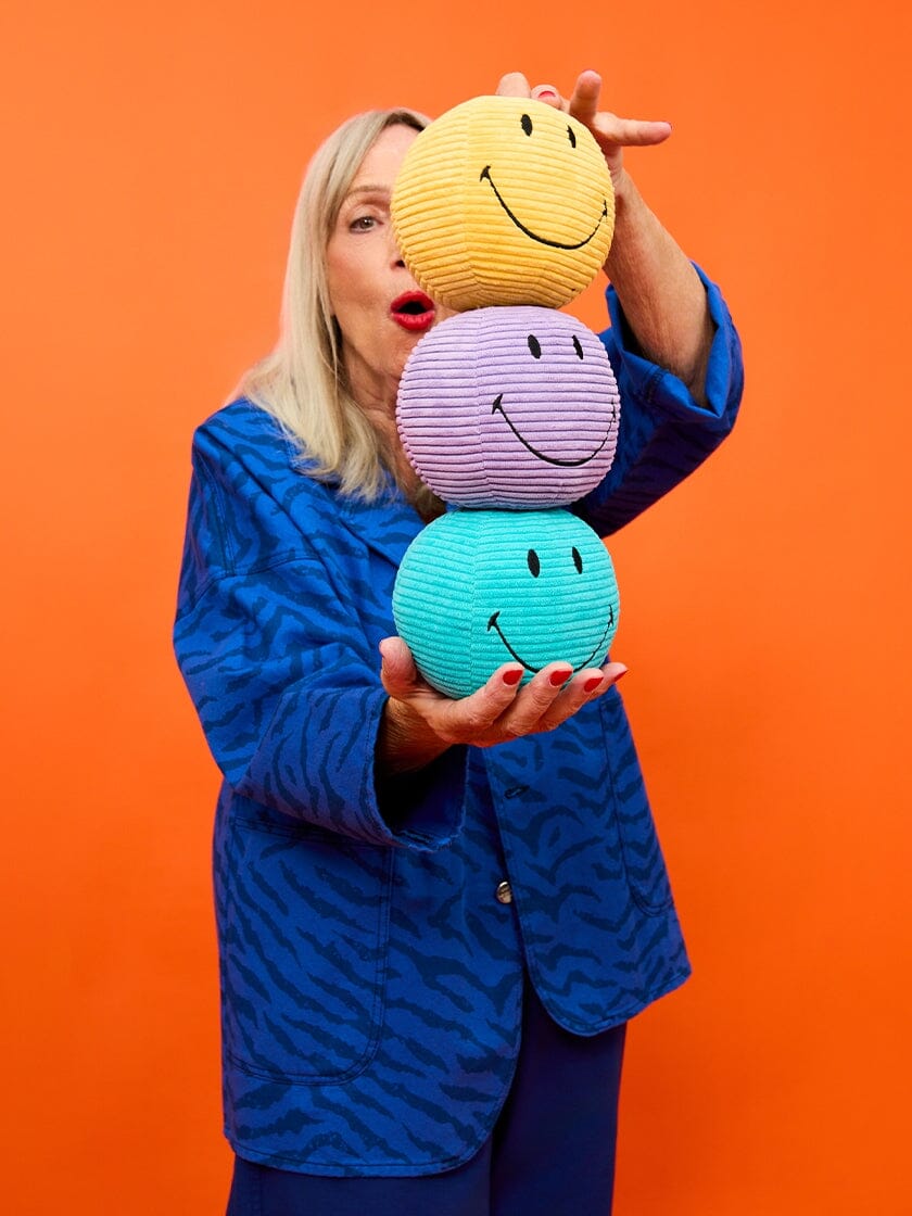 BON TON TOYS x Smiley ECO Corduroy 13 cm Blau Kuscheltier BON TON TOYS SMILEY® 