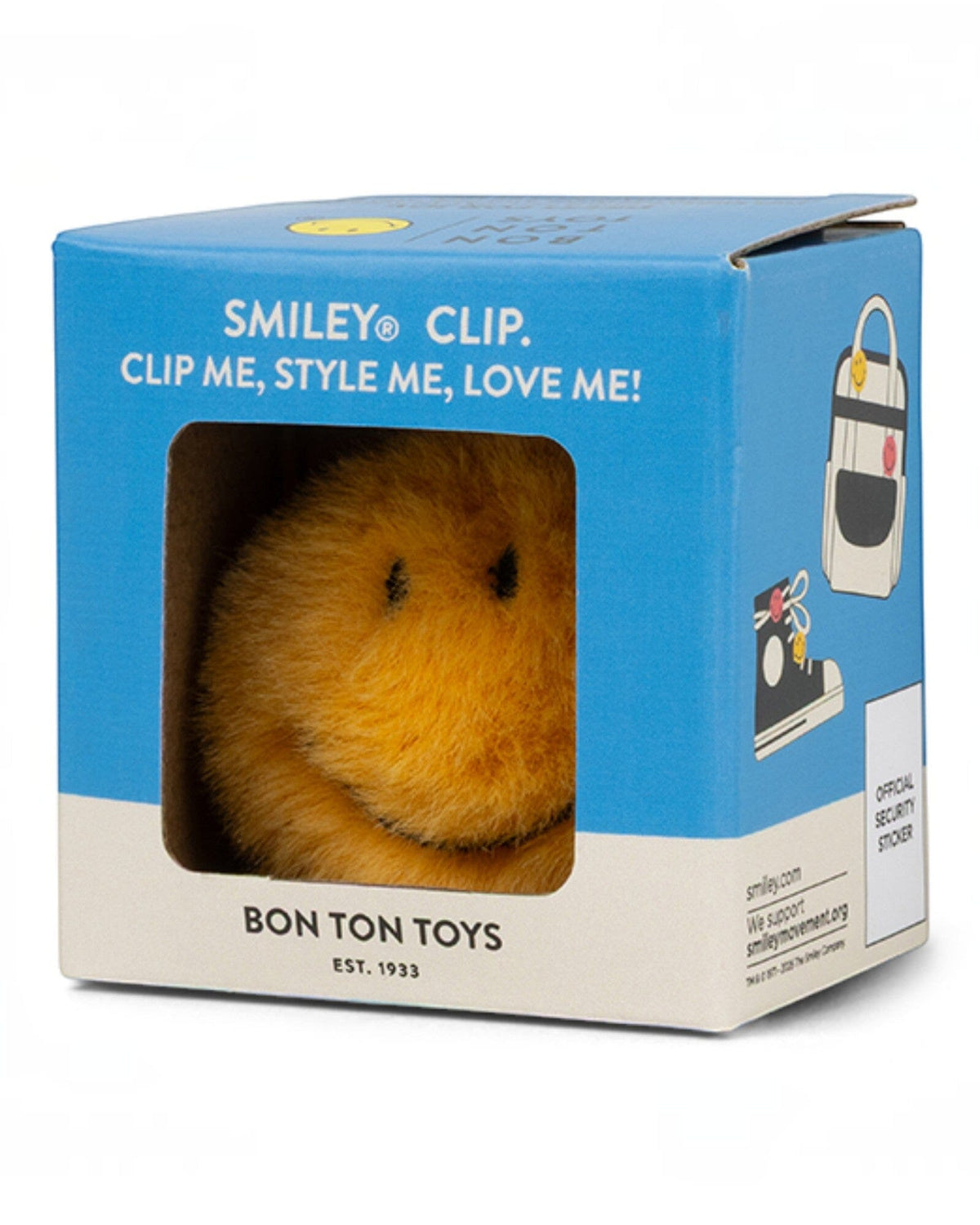 BON TON TOYS x Smiley ECO Fuzzy Clip-On in gelb Schlüsselanhänger BON TON TOYS SMILEY® 