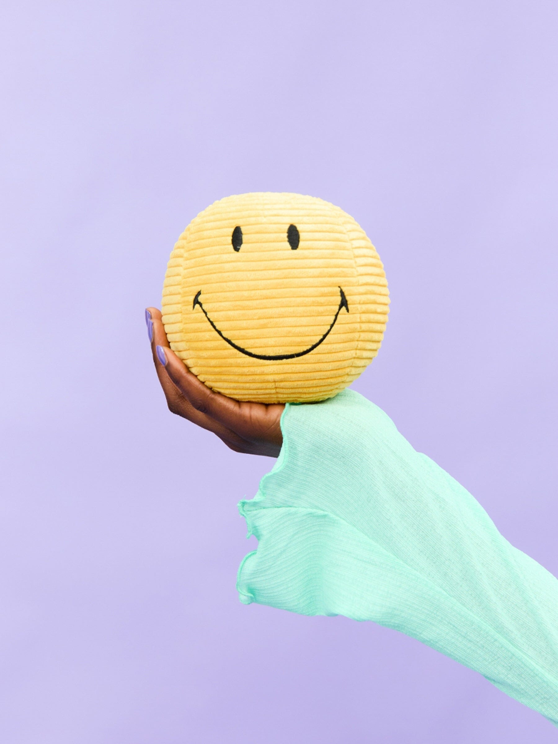 Bon Ton Toys x Smiley – Smiley Eco Corduroy-Gelb-13 cm Kuscheltier BON TON TOYS SMILEY® 