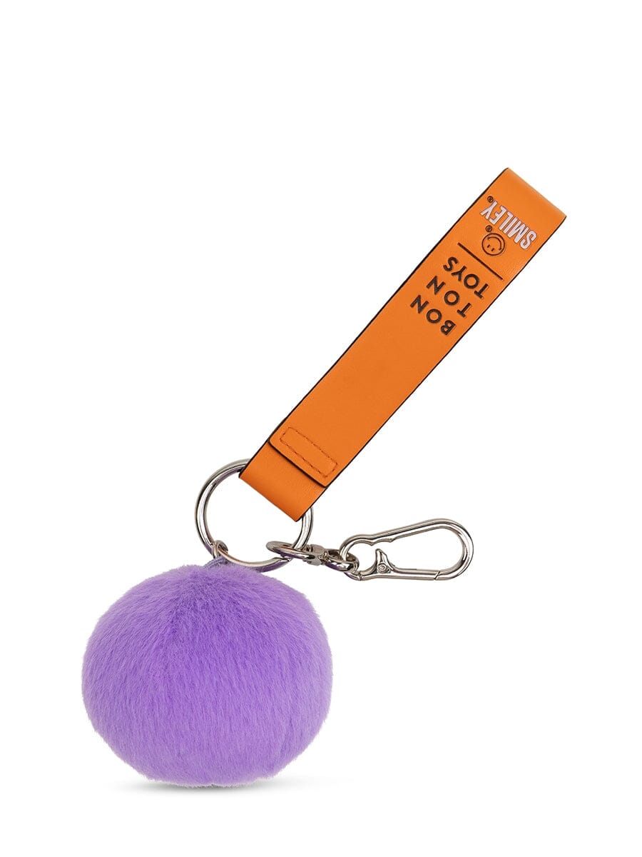 BON TON TOYS x Smiley Smiley ECO Fuzzy Bag Charm 7 cm Lila Schlüsselanhänger BON TON TOYS SMILEY® 