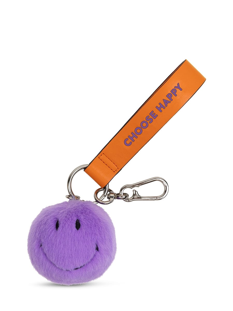 BON TON TOYS x Smiley Smiley ECO Fuzzy Bag Charm 7 cm Lila Schlüsselanhänger BON TON TOYS SMILEY® 